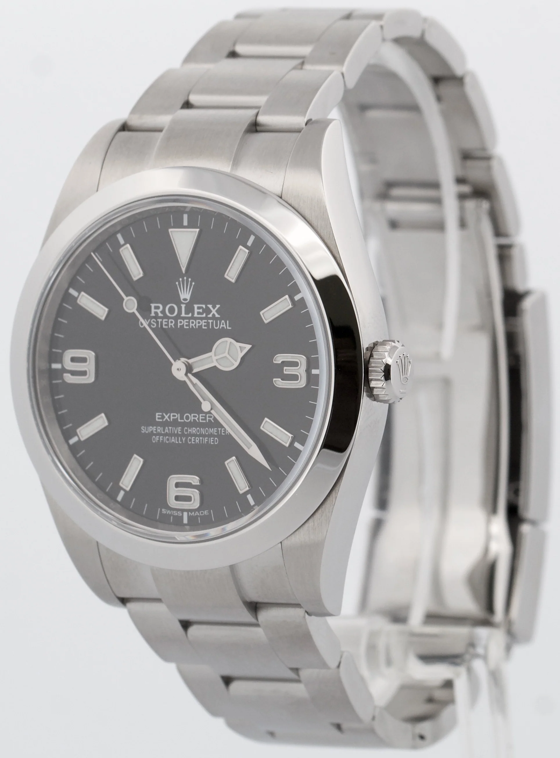 Rolex Explorer I BLACK Stainless Steel 39mm 3-6-9 MK2 Automatic Watch 214270 - Image 3