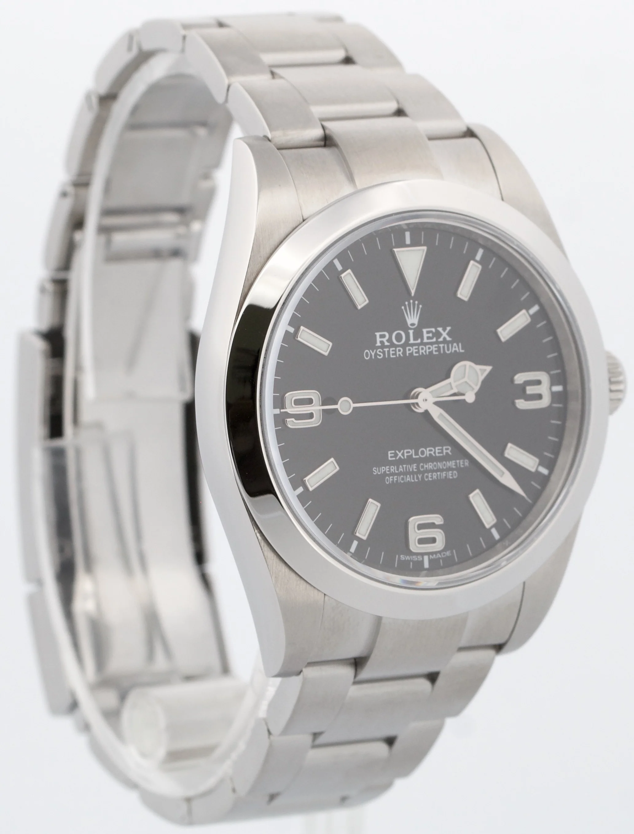 Rolex Explorer I BLACK Stainless Steel 39mm 3-6-9 MK2 Automatic Watch 214270 - Image 4