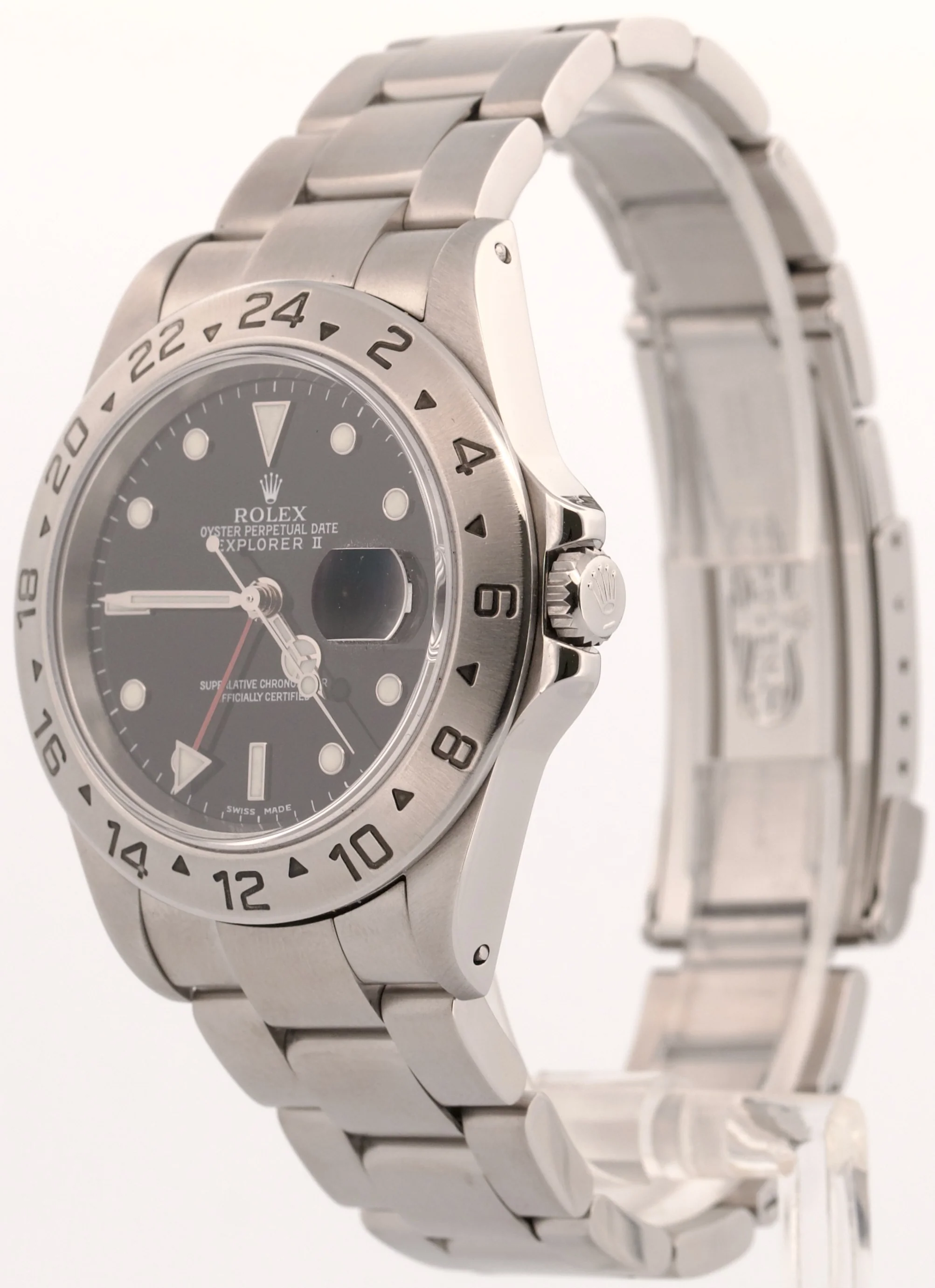 Rolex Explorer II BLACK Stainless Steel Red 40mm Oyster Automatic 16570 Watch - Image 3