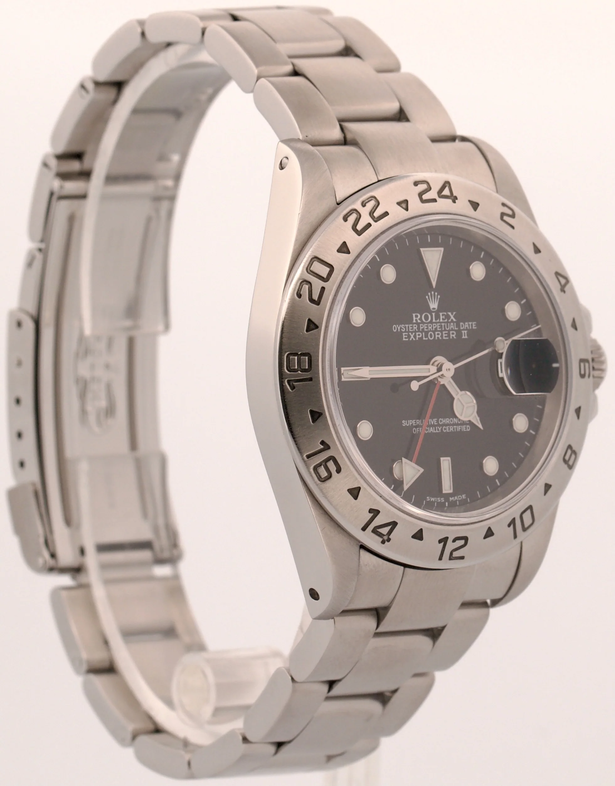 Rolex Explorer II BLACK Stainless Steel Red 40mm Oyster Automatic 16570 Watch - Image 4