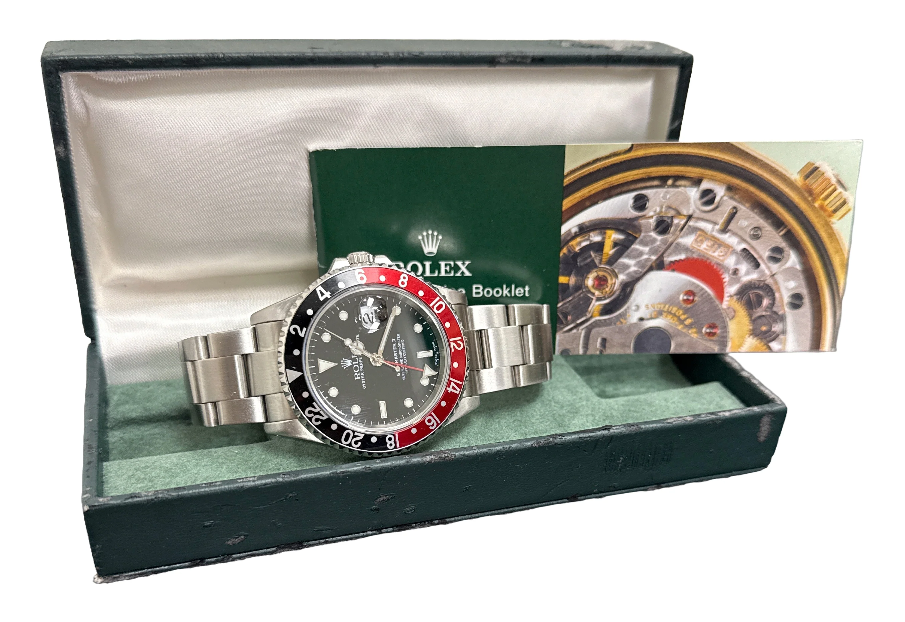 Rolex GMT-Master II 40mm COKE Red Black Stainless Steel OYSTER Date 16710 Watch - Image 2