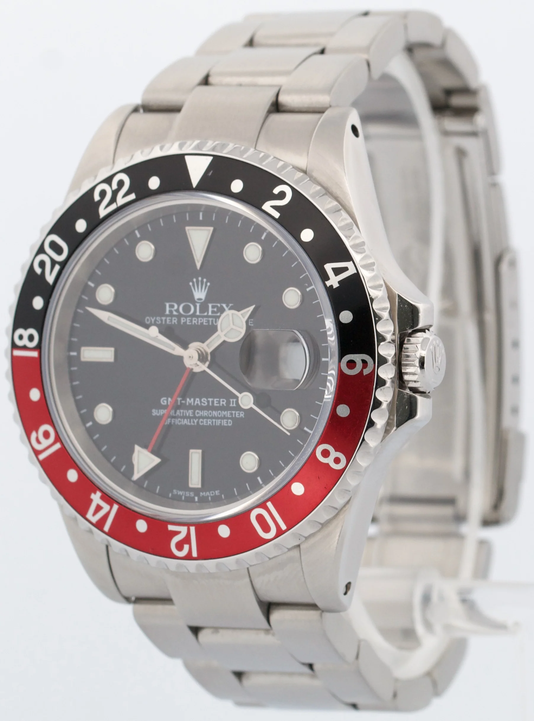 Rolex GMT-Master II 40mm COKE Red Black Stainless Steel OYSTER Date 16710 Watch - Image 3