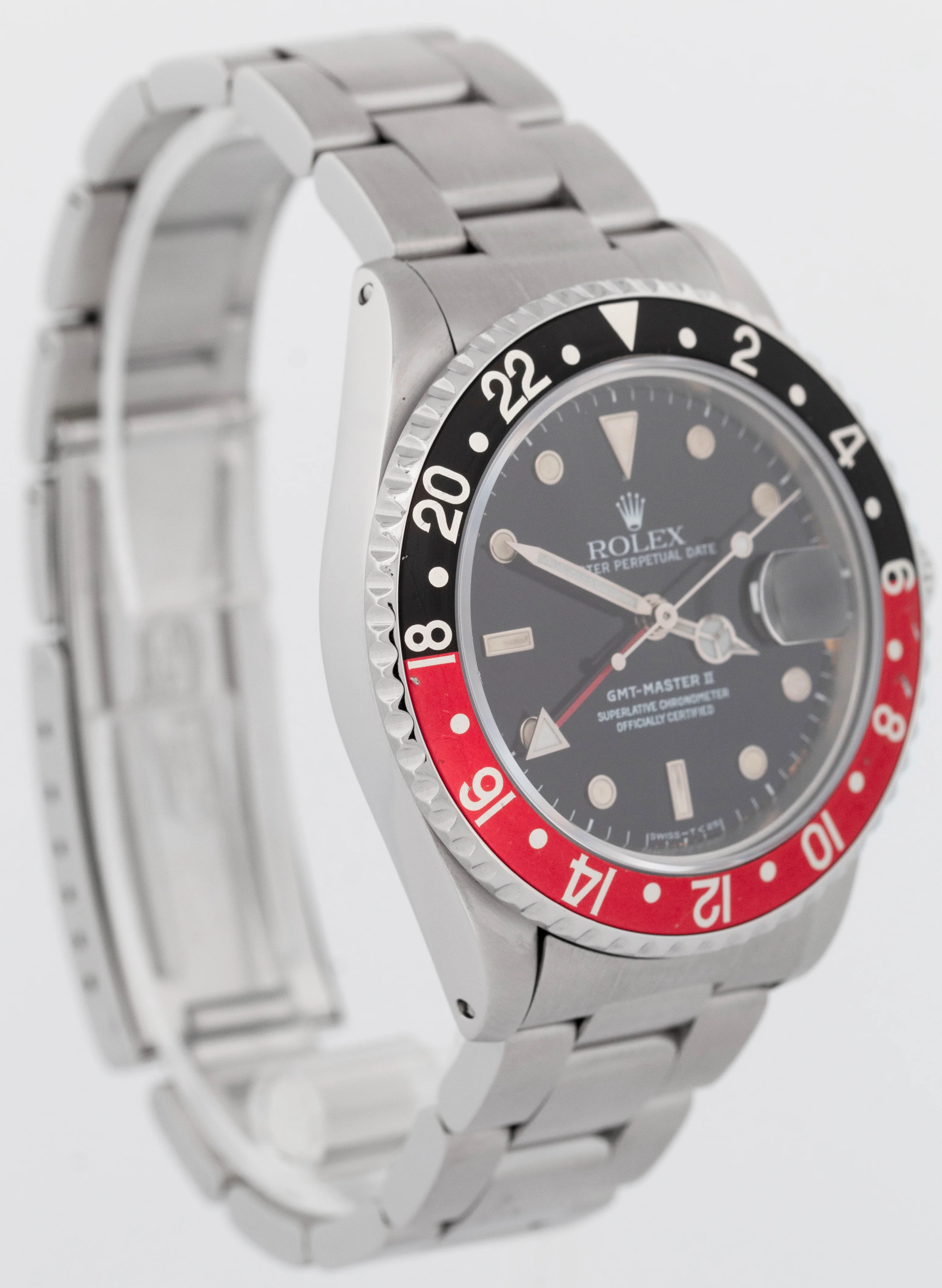 Rolex GMT-Master II 40mm Coke Red Black Stainless Steel Oyster Watch 16710 - Image 2