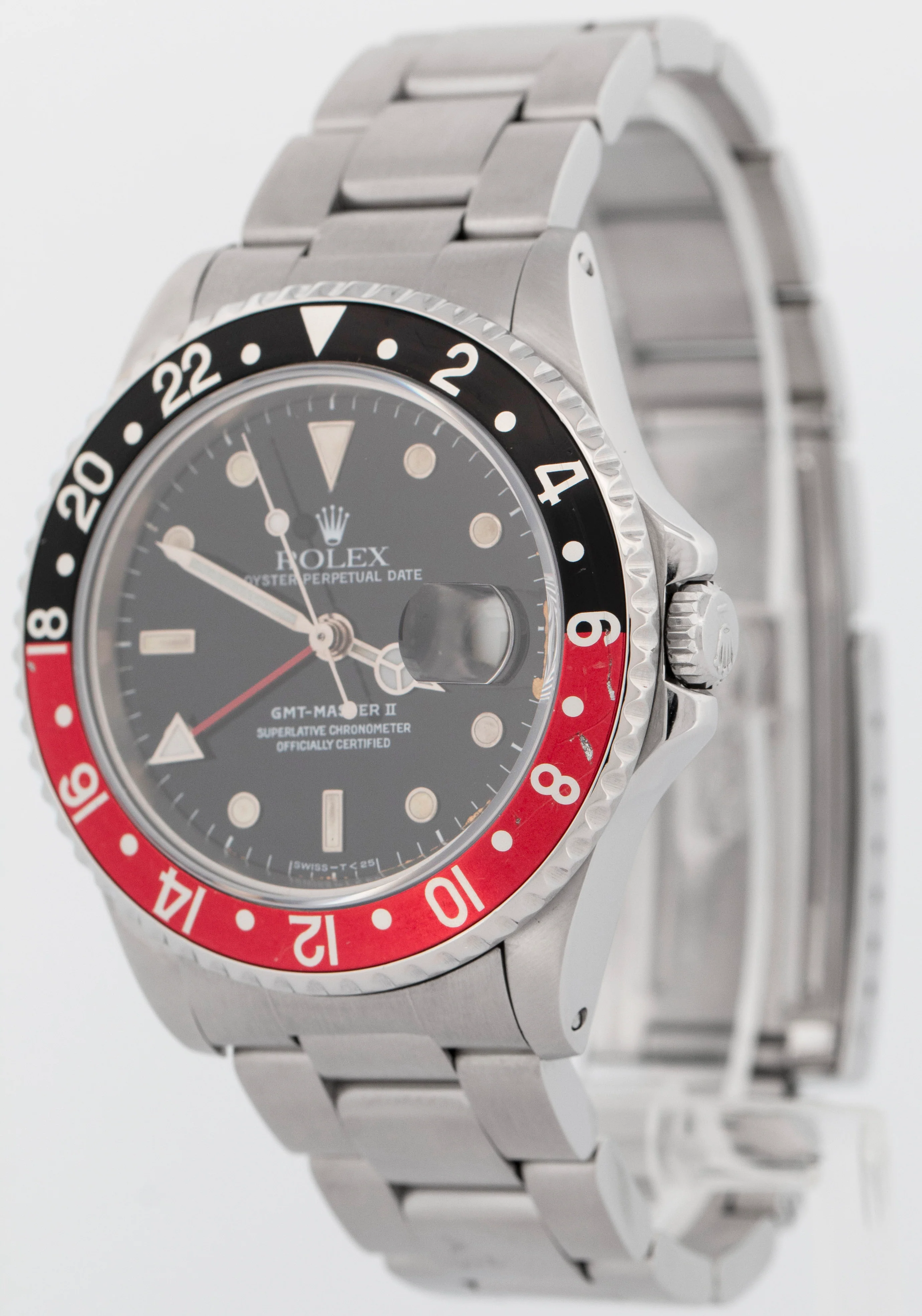 Rolex GMT-Master II 40mm Coke Red Black Stainless Steel Oyster Watch 16710 - Image 3