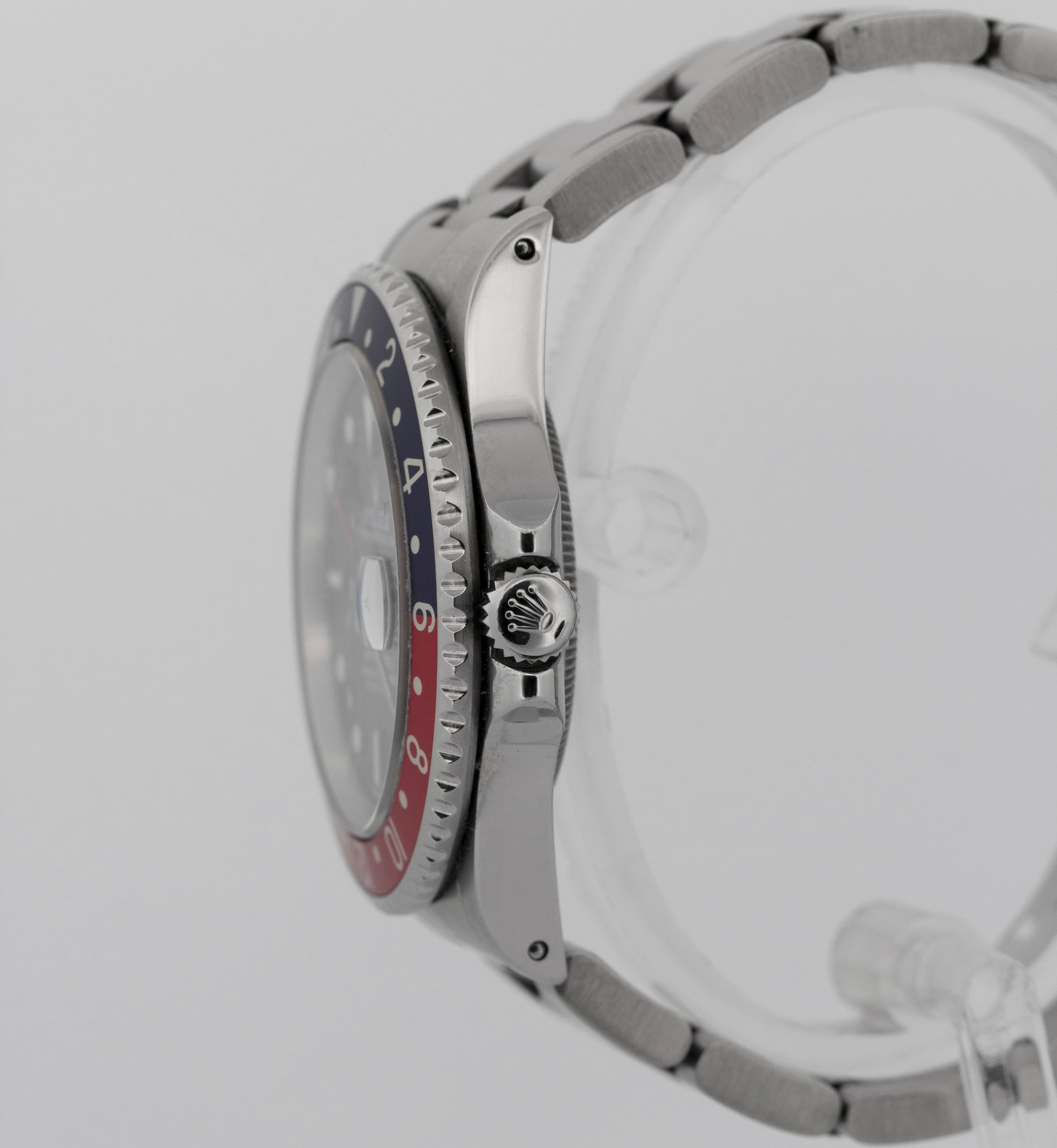 Rolex GMT-Master II 40mm PEPSI Red Blue Stainless Steel Oyster 16710 Watch - Image 3