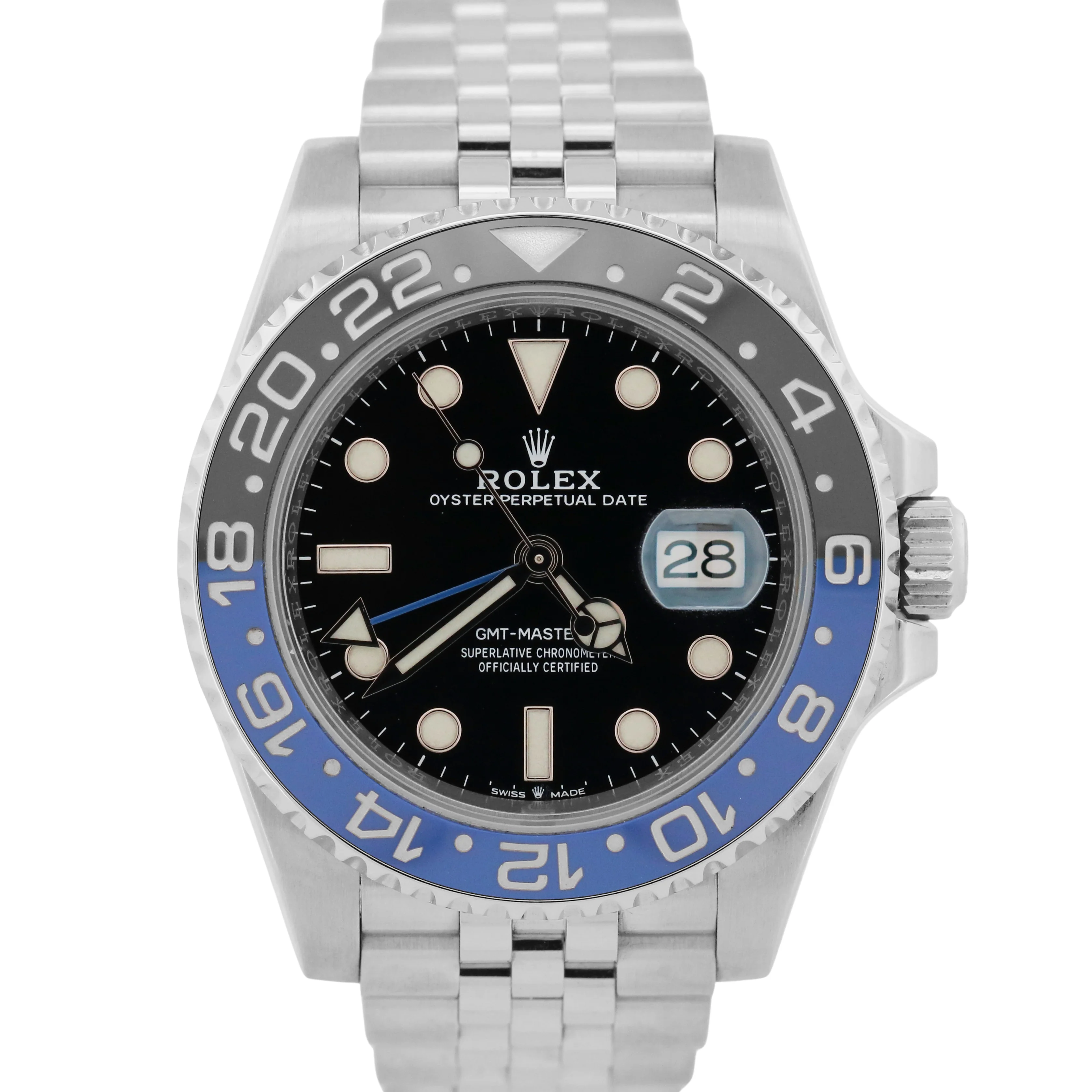 Rolex GMT-Master II 126710 BLNR BATGIRL Blue Black JUBILEE Ceramic 40mm BOX