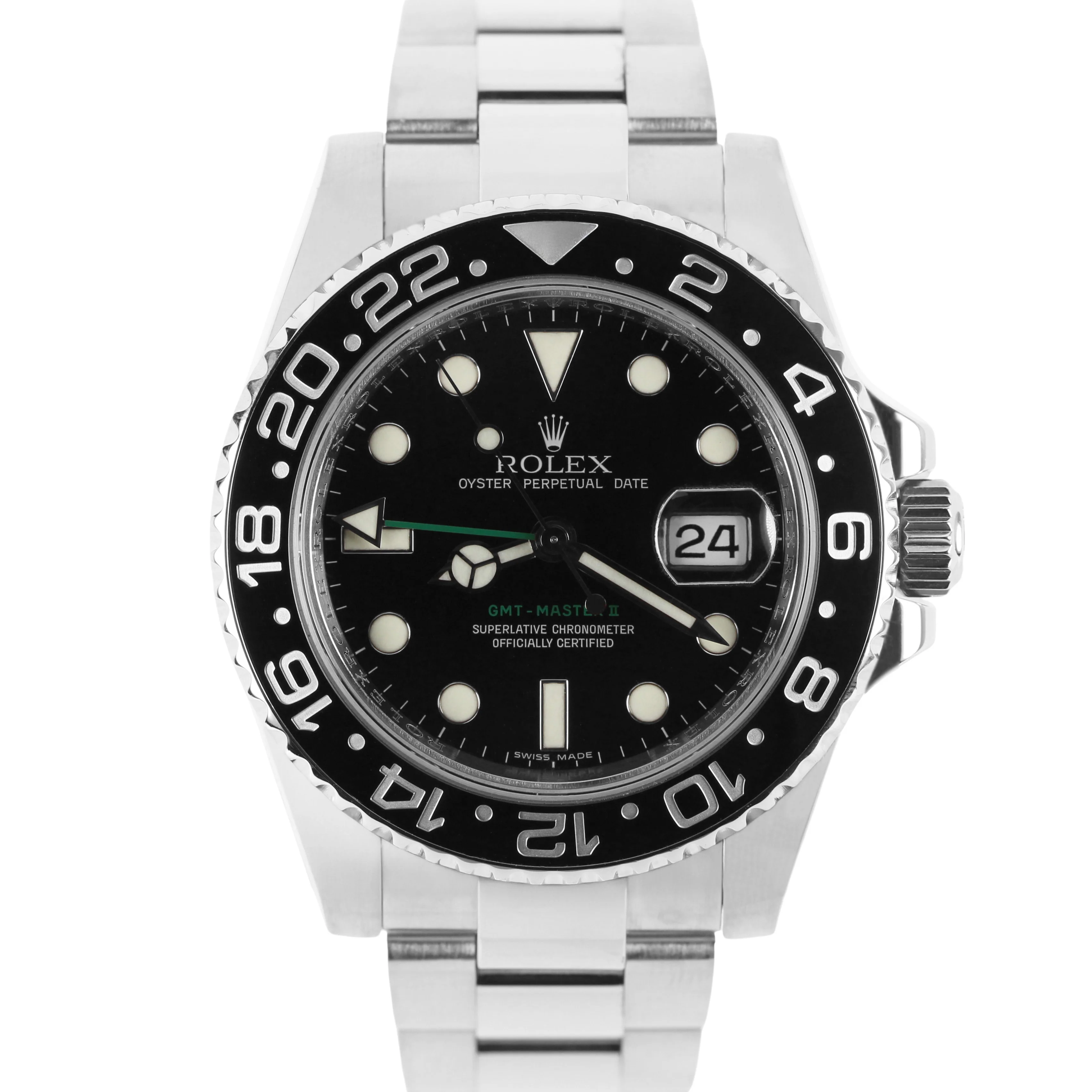 Rolex GMT-Master II Stainless Steel Ceramic Black 40mm 116710 Oyster Watch