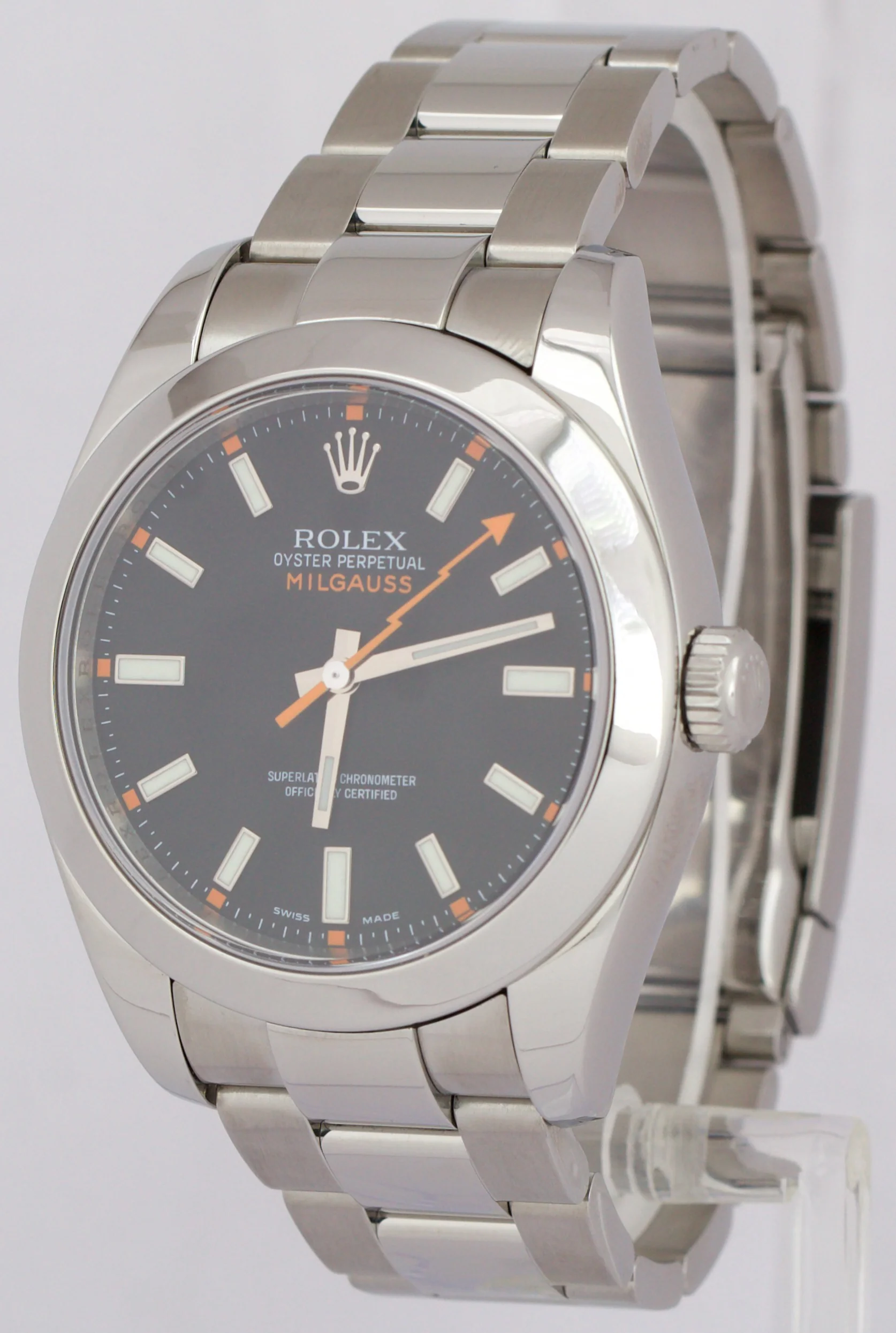 Rolex Milgauss BLACK Orange 40mm Stainless Steel Automatic Oyster 116400 Watch - Image 3