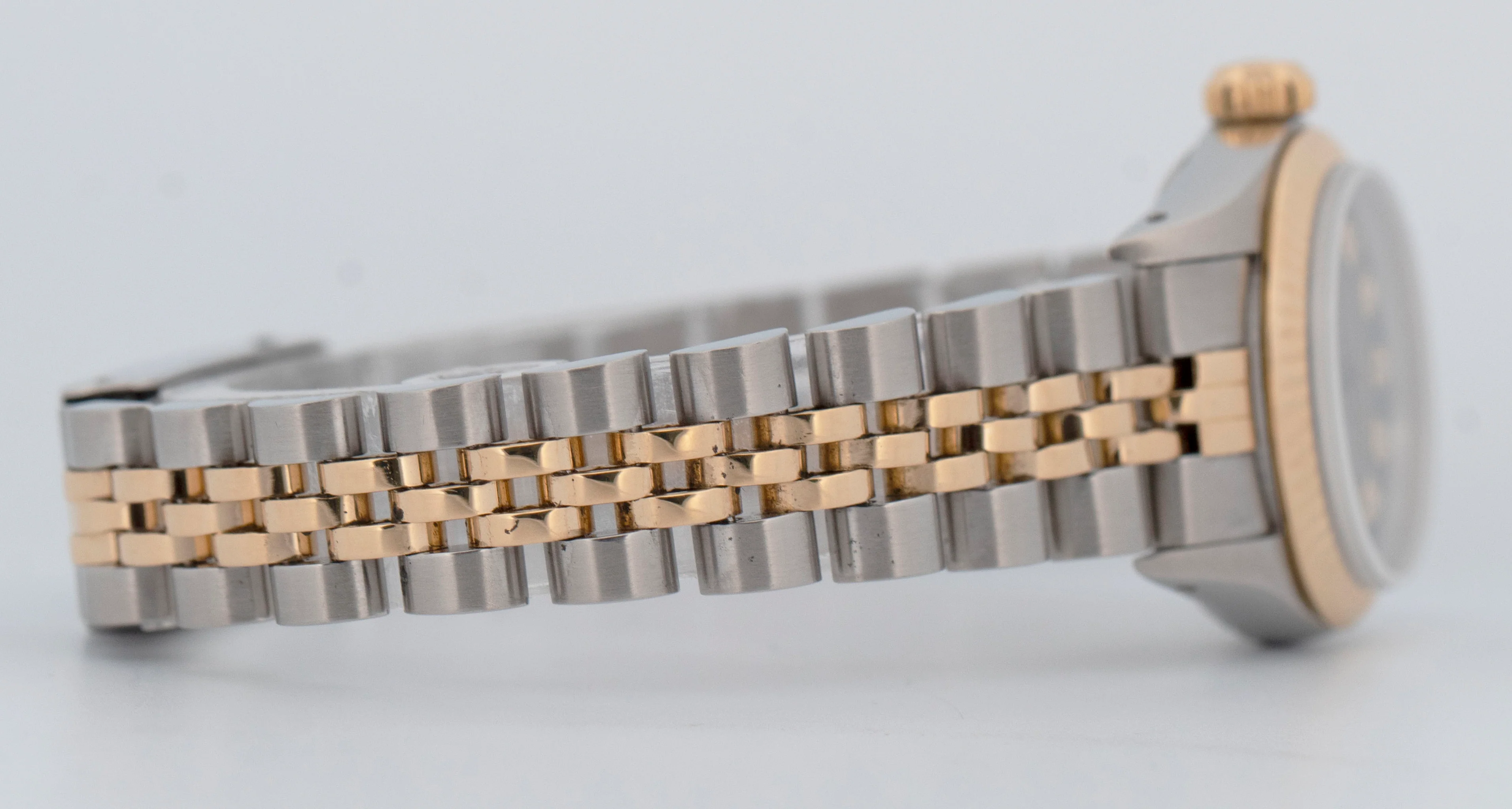 Rolex Oyster Perpetual 24mm BLUE DIAMOND Two-Tone 18K Gold Jubilee Watch 67193 - Image 7