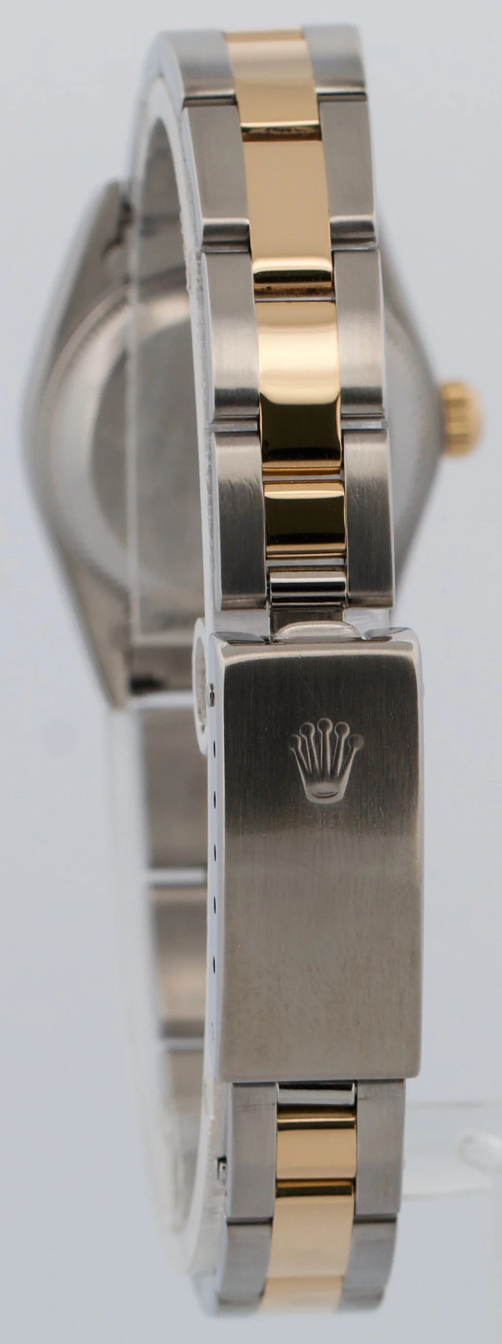 Rolex Oyster Perpetual 24mm CHAMPAGNE 18K Yellow Gold OYSTER Steel 76193 BOX - Image 5