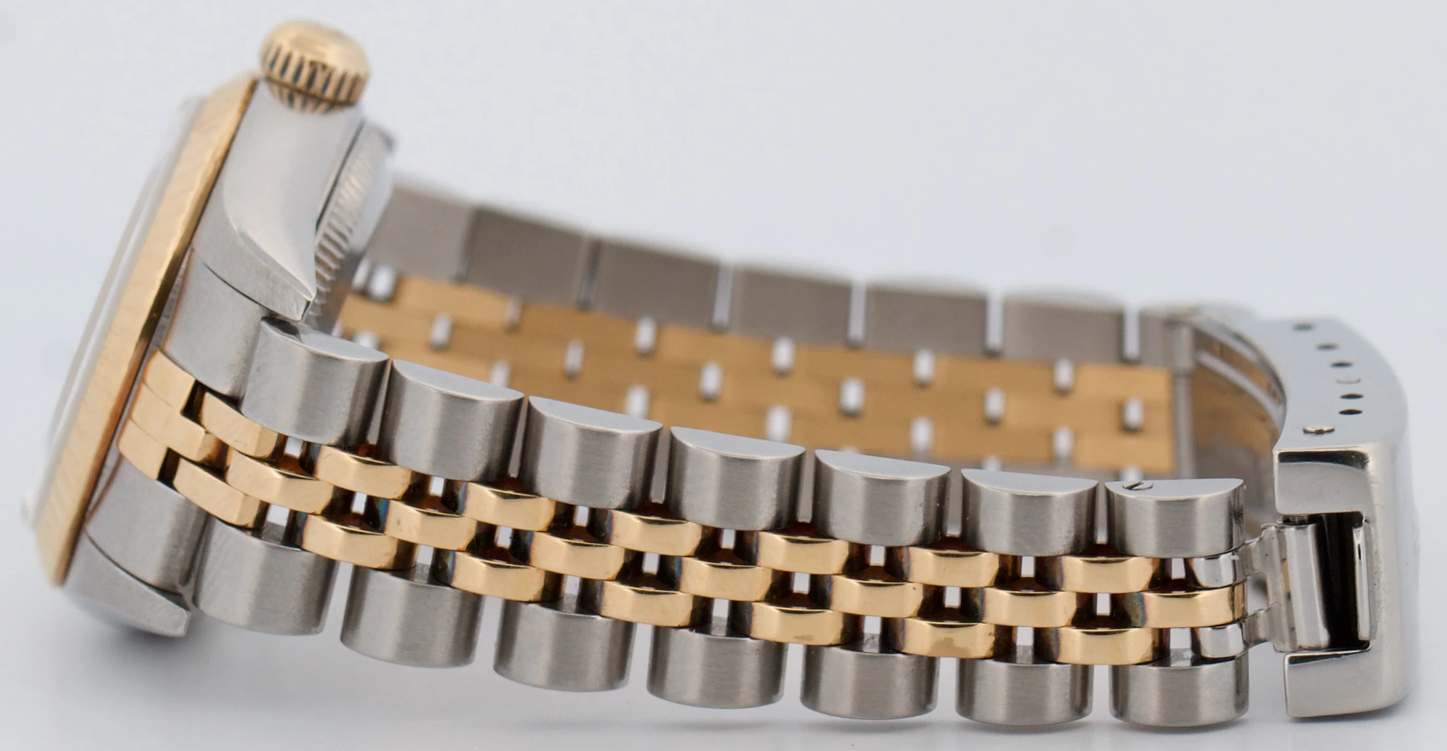 Rolex Oyster Perpetual 24mm CHAMPAGNE 18K Yellow Gold Steel JUBILEE 76193 Watch - Image 7