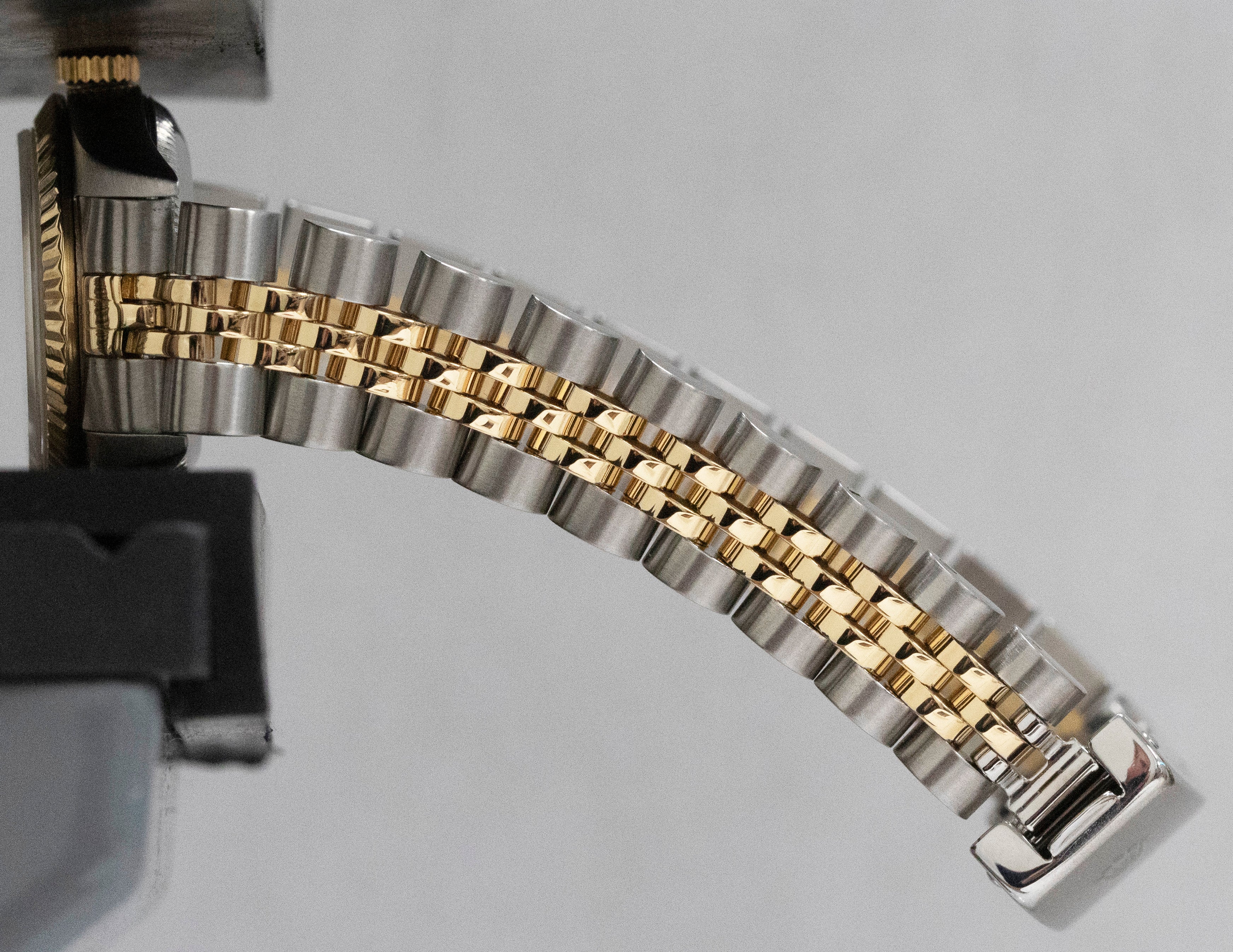 Rolex Oyster Perpetual 24mm CHAMPAGNE 18K Yellow Gold Steel JUBILEE 76193 Watch - Image 9