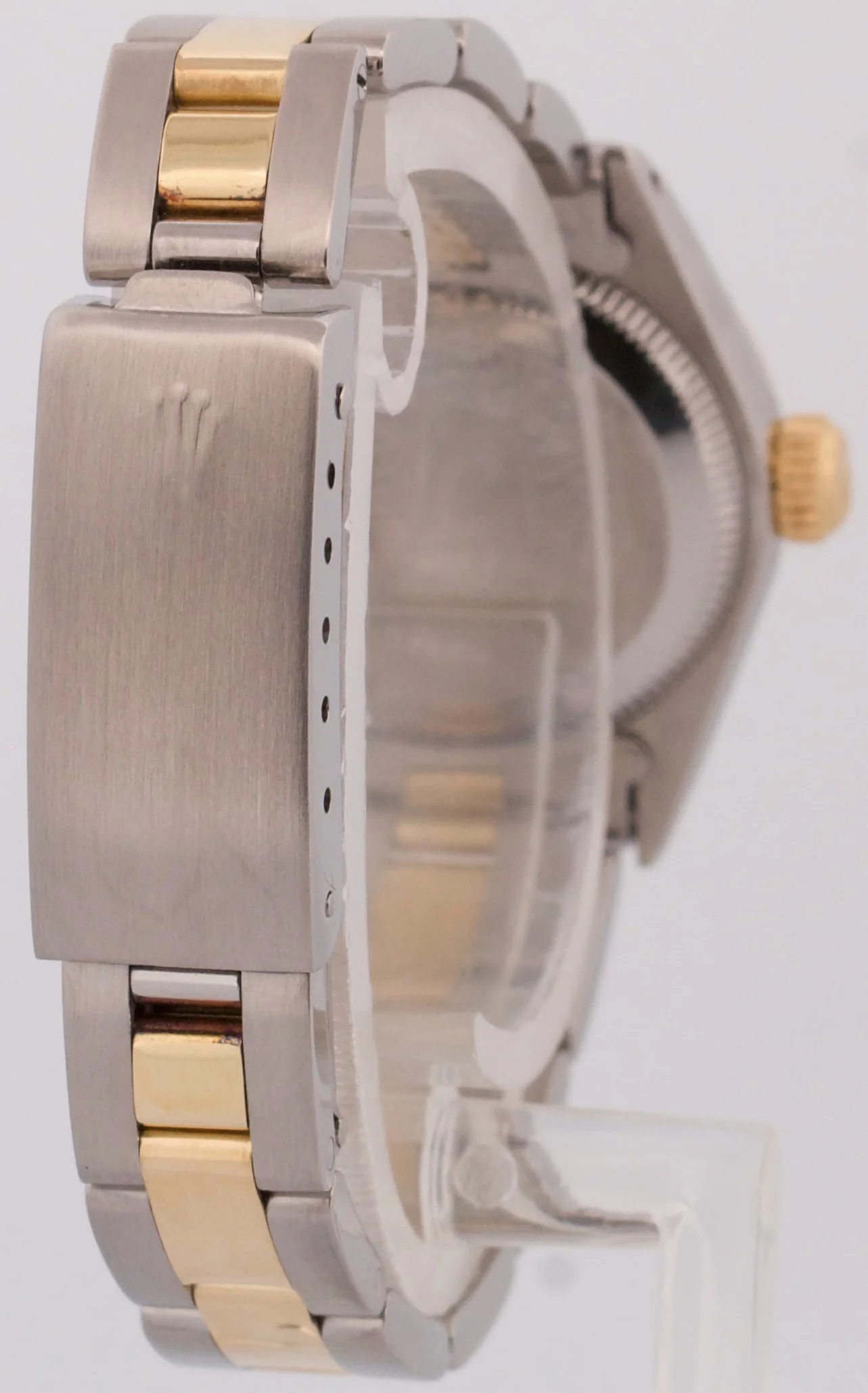 Rolex Oyster Perpetual 24mm CHAMPAGNE DIAMOND 18K Gold Stainless Watch 6719 BOX - Image 5