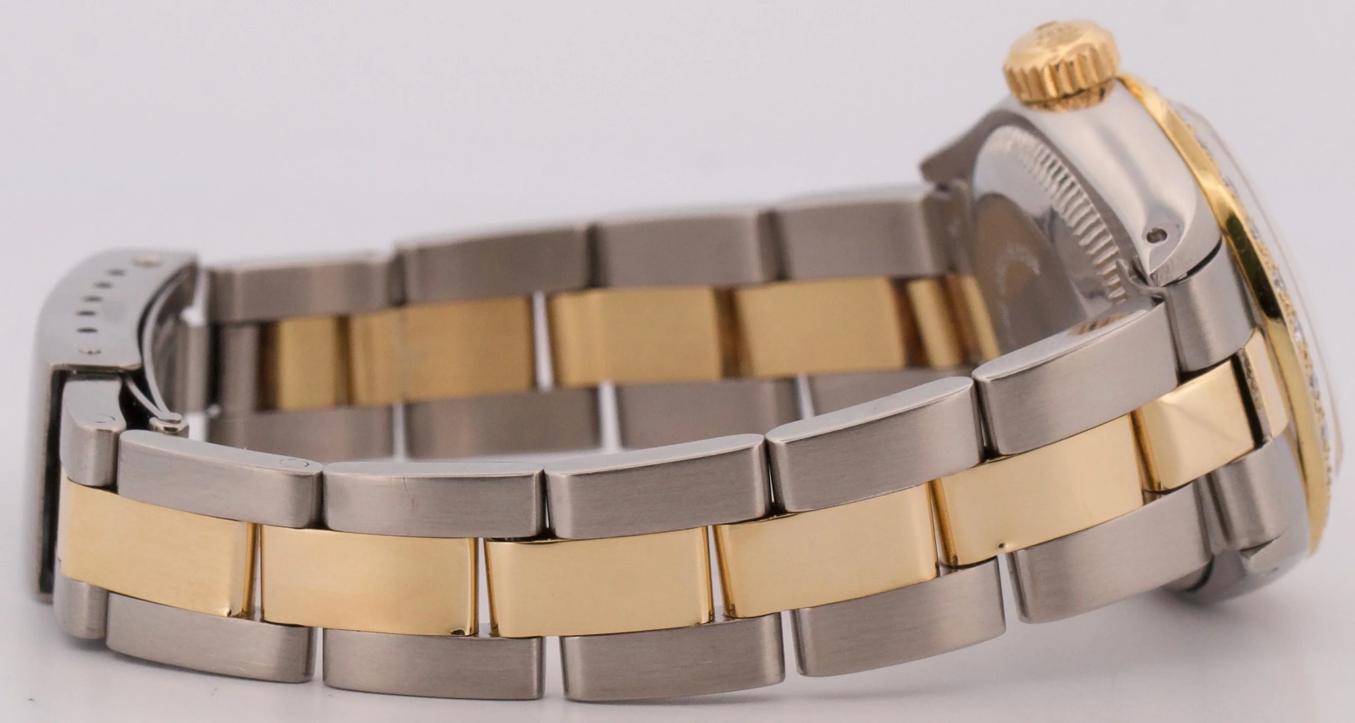 Rolex Oyster Perpetual 24mm CHAMPAGNE DIAMOND 18K Gold Stainless Watch 6719 BOX - Image 6