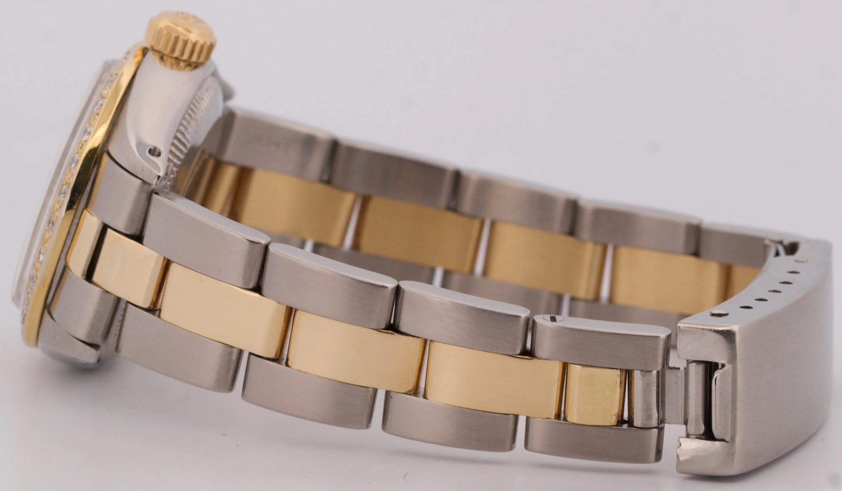 Rolex Oyster Perpetual 24mm CHAMPAGNE DIAMOND 18K Gold Stainless Watch 6719 BOX - Image 8