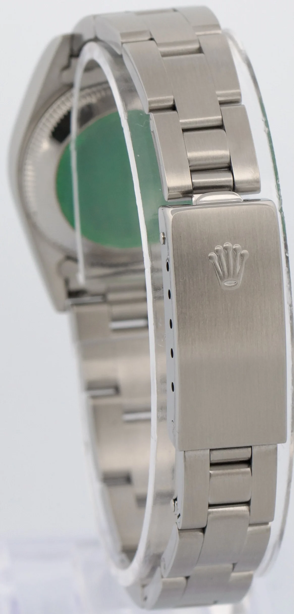 Rolex Oyster Perpetual 24mm SILVER Stainless Steel Oyster NO-HOLES Watch 76080 - Image 5