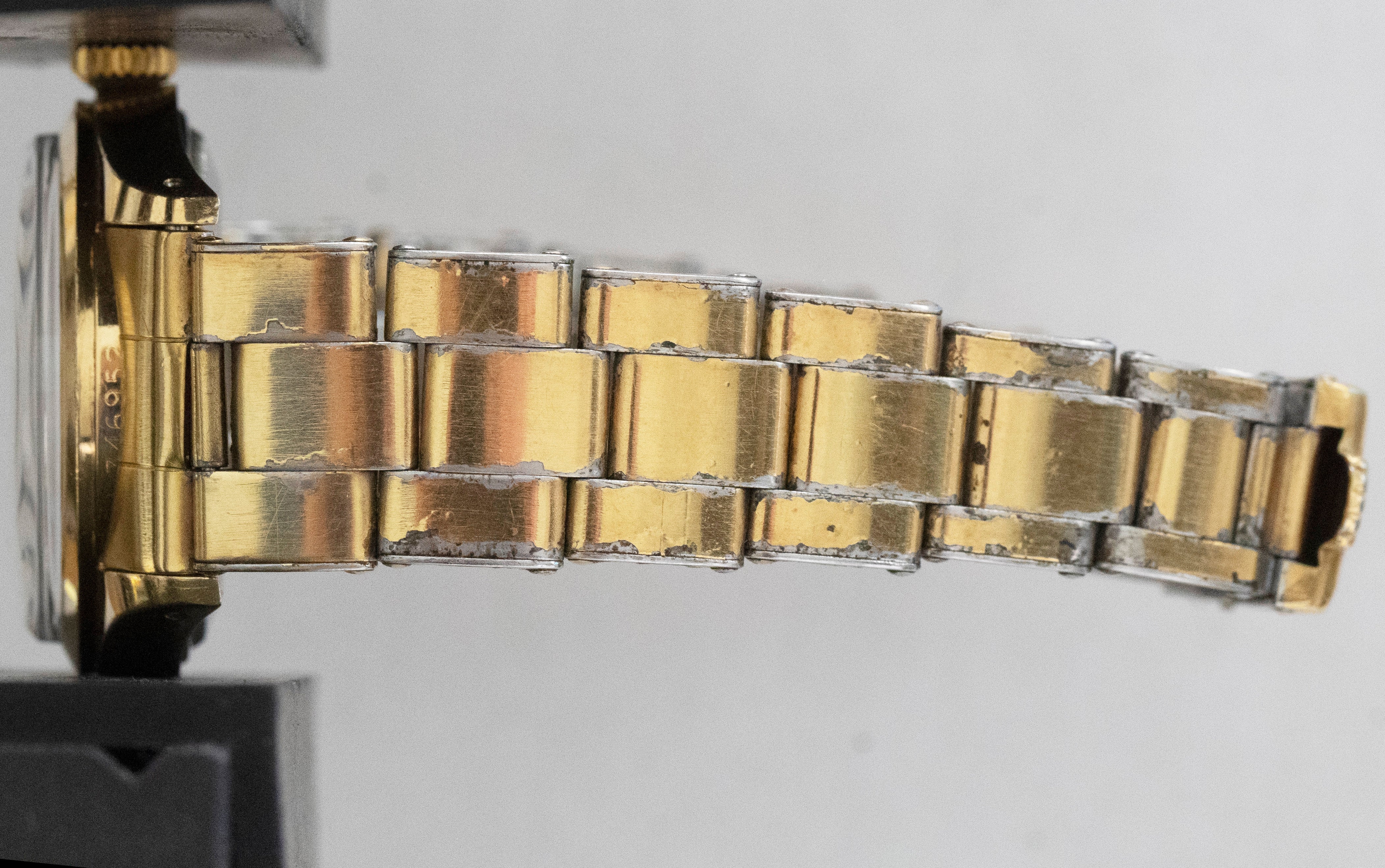 Rolex Oyster Perpetual 34mm Gold Shell Cap White Automatic Watch 6634 - Image 10