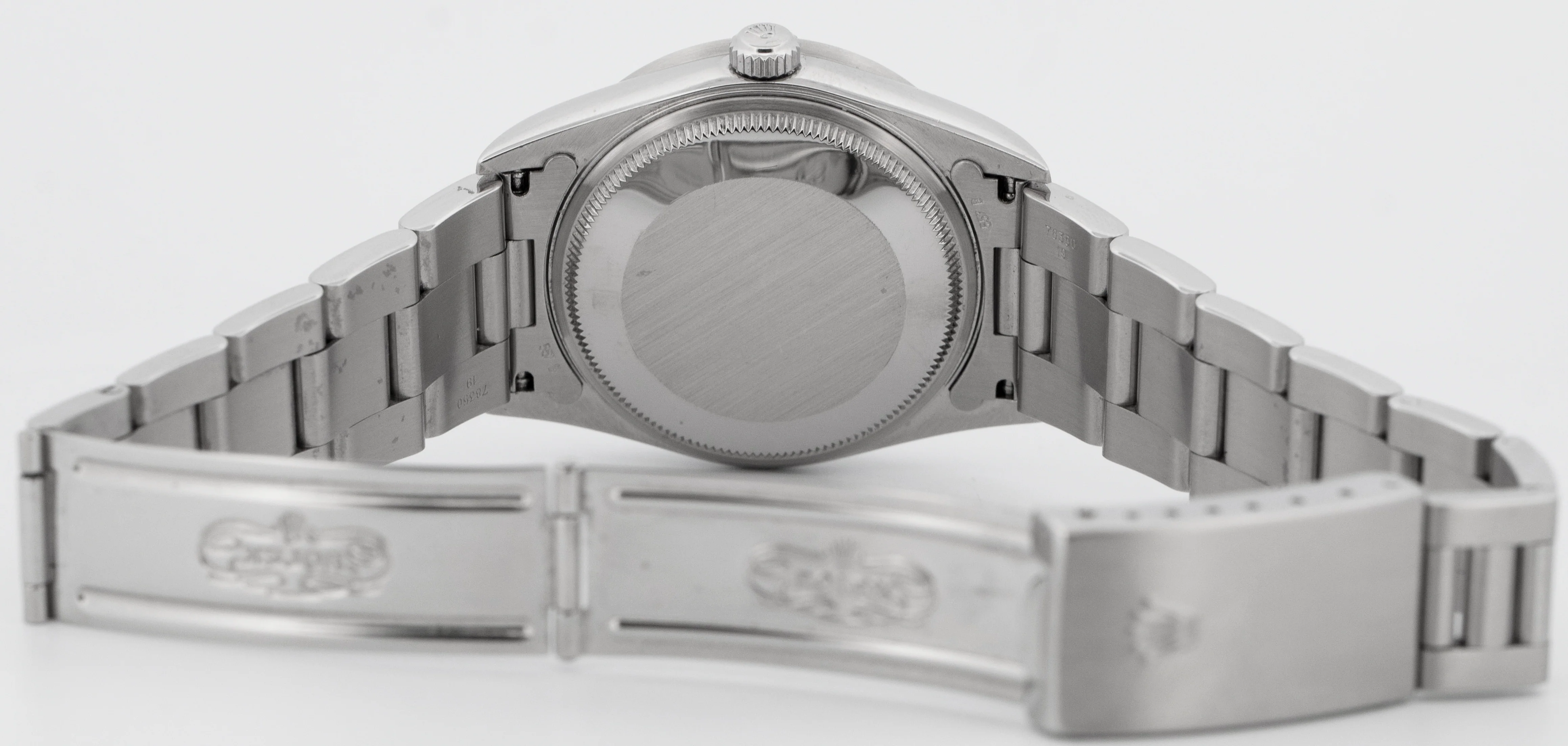 Rolex Oyster Perpetual Air-King Black Stainless Steel NO-HOLES 34mm Watch 14010M - Image 8