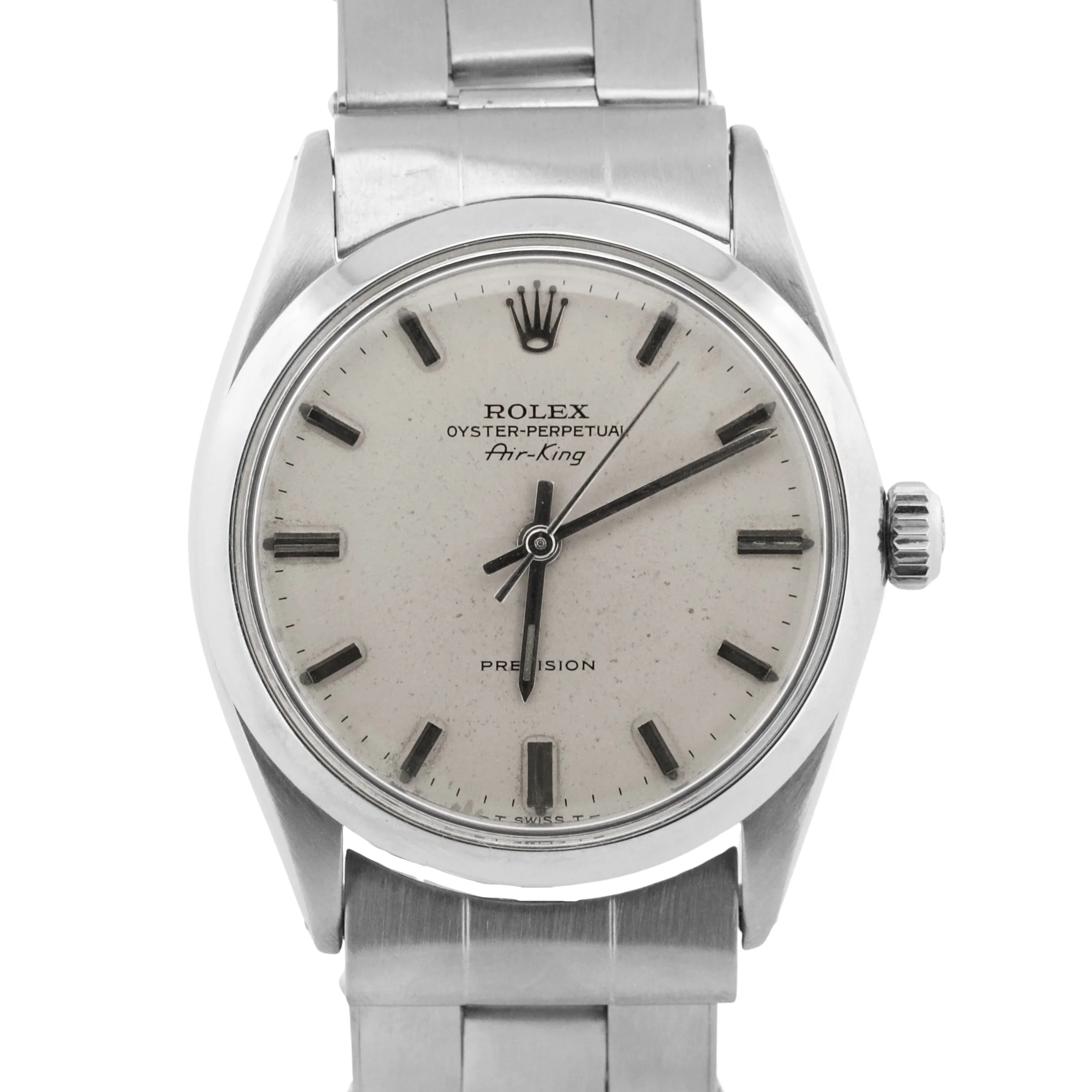Rolex Oyster Perpetual Air-King Precision SILVER Stainless Steel 34mm 5500 Watch