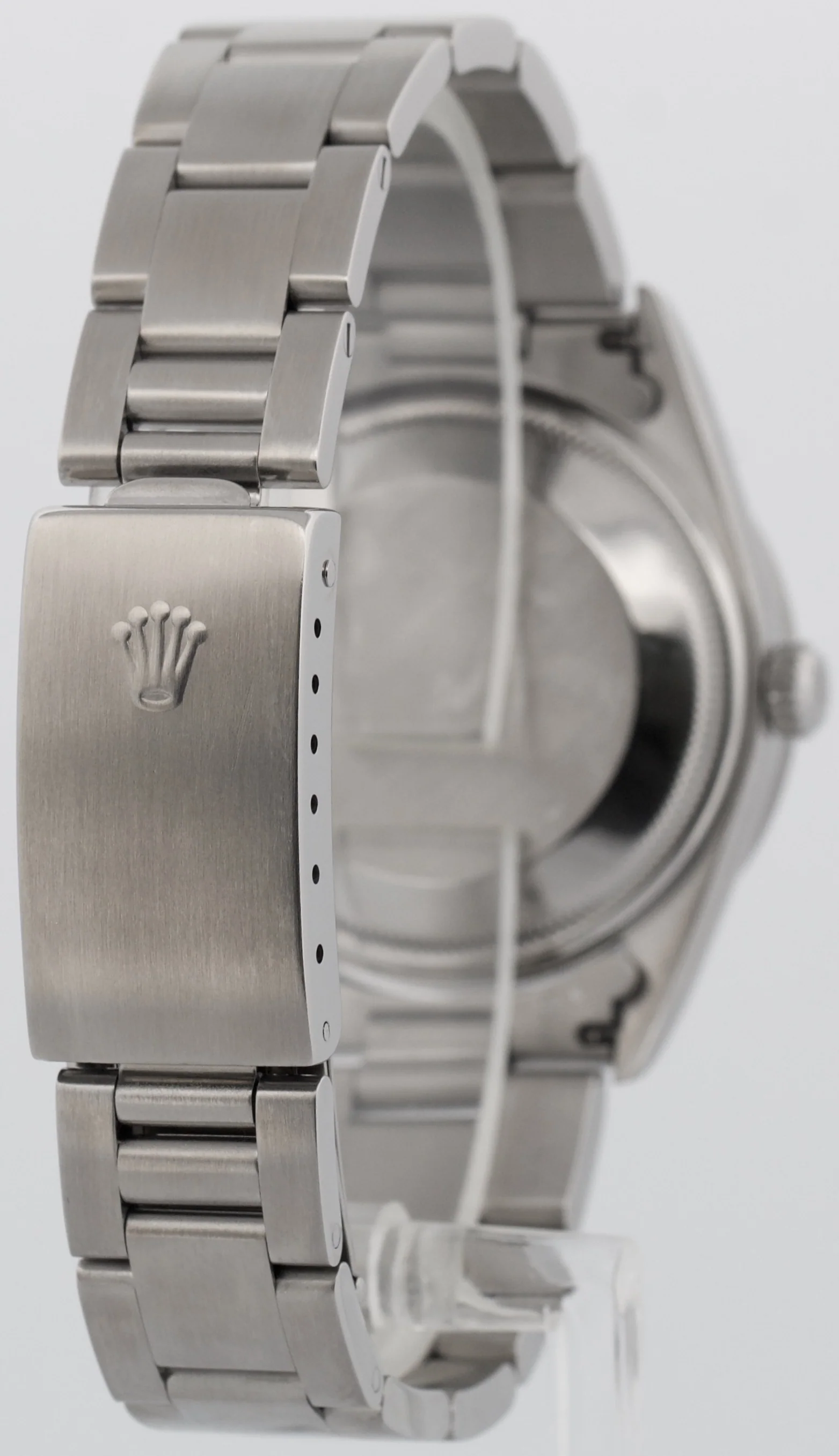 Rolex Oyster Perpetual Date 34mm BLACK Stainless Steel Oyster NO-HOLES 15210 - Image 6