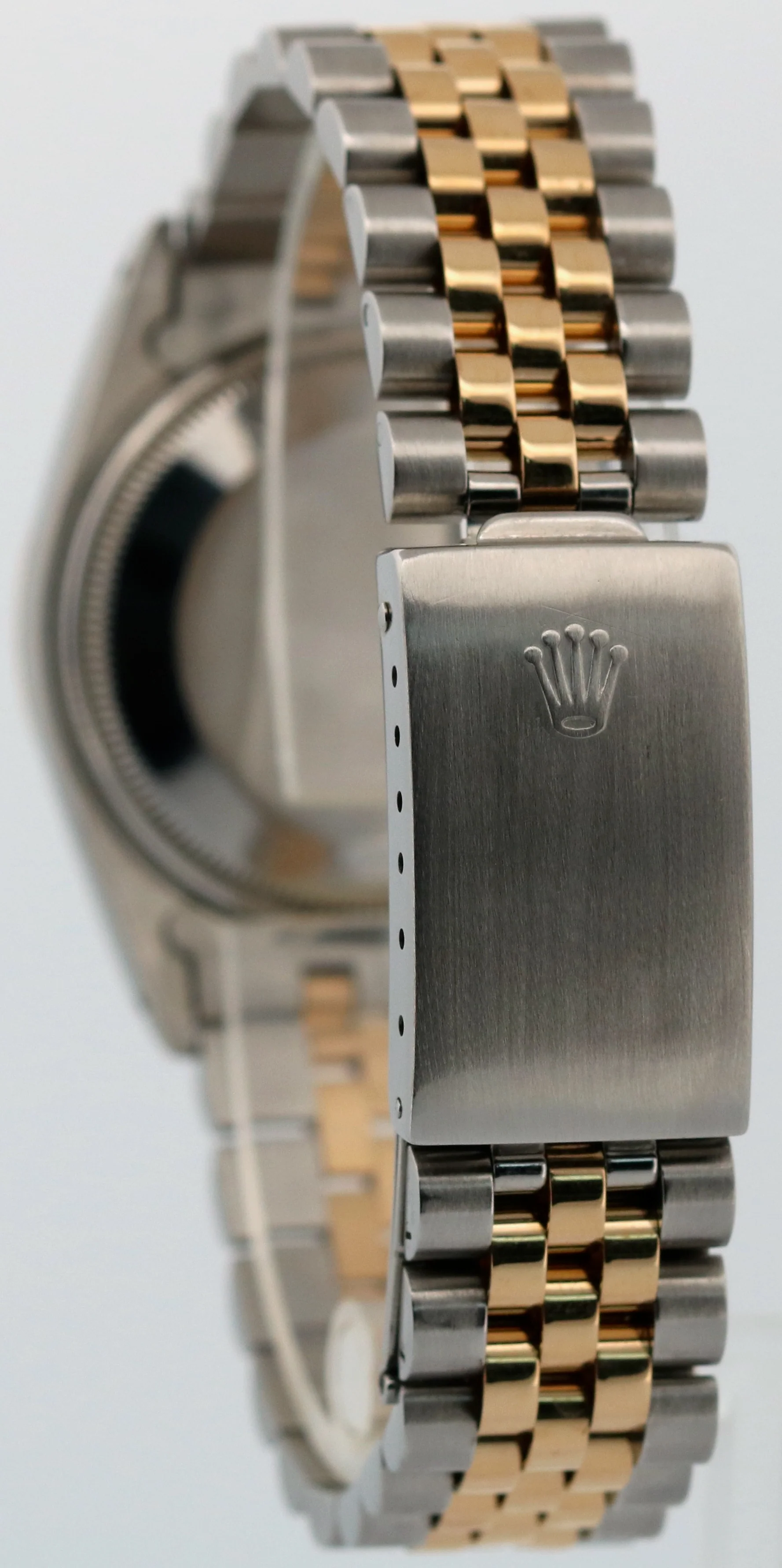 Rolex Oyster Perpetual Date 34mm CHAMPAGNE DIAMOND 18K Gold Steel JUBILEE 15053 - Image 5