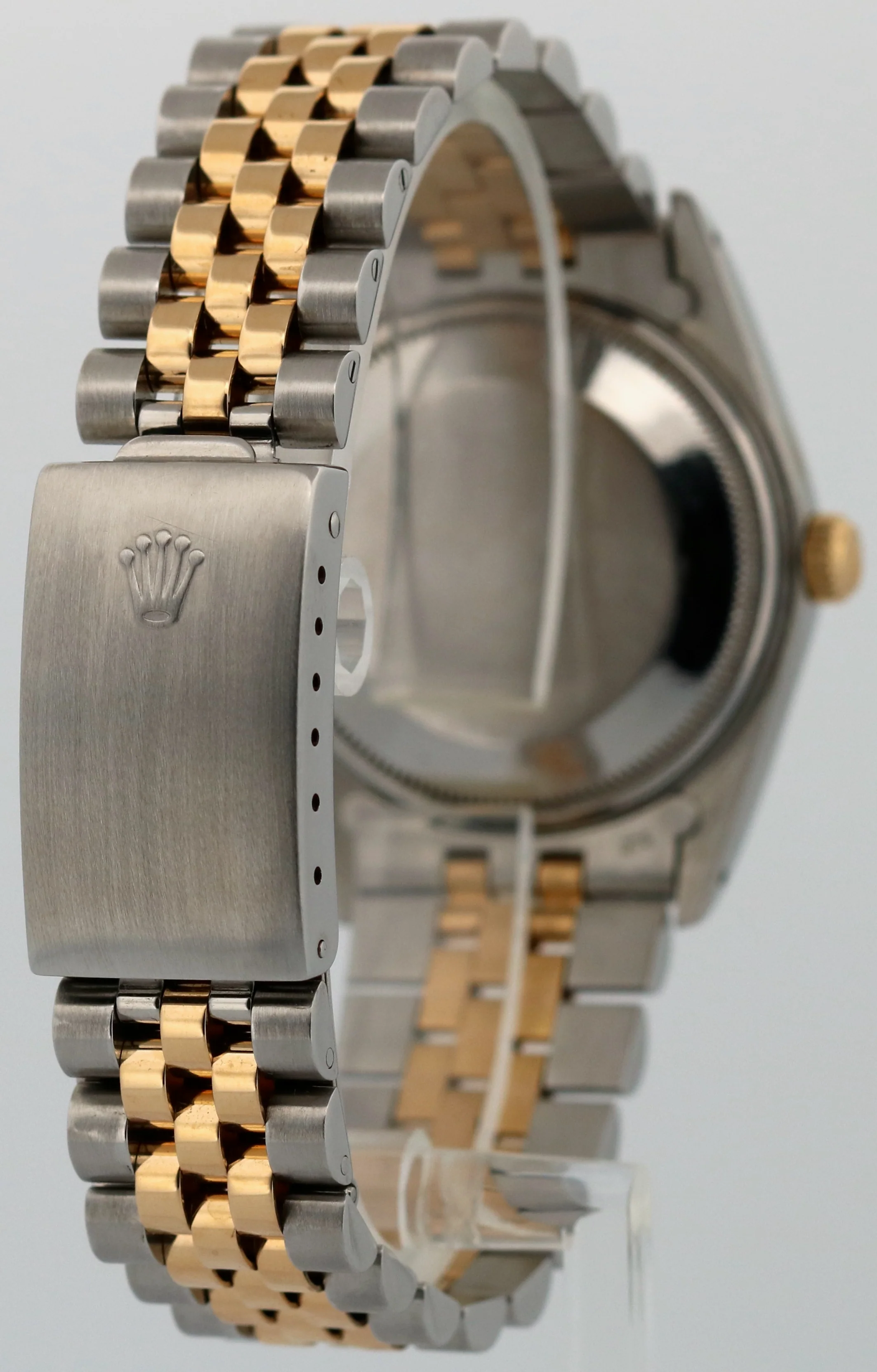 Rolex Oyster Perpetual Date 34mm CHAMPAGNE DIAMOND 18K Gold Steel JUBILEE 15053 - Image 6