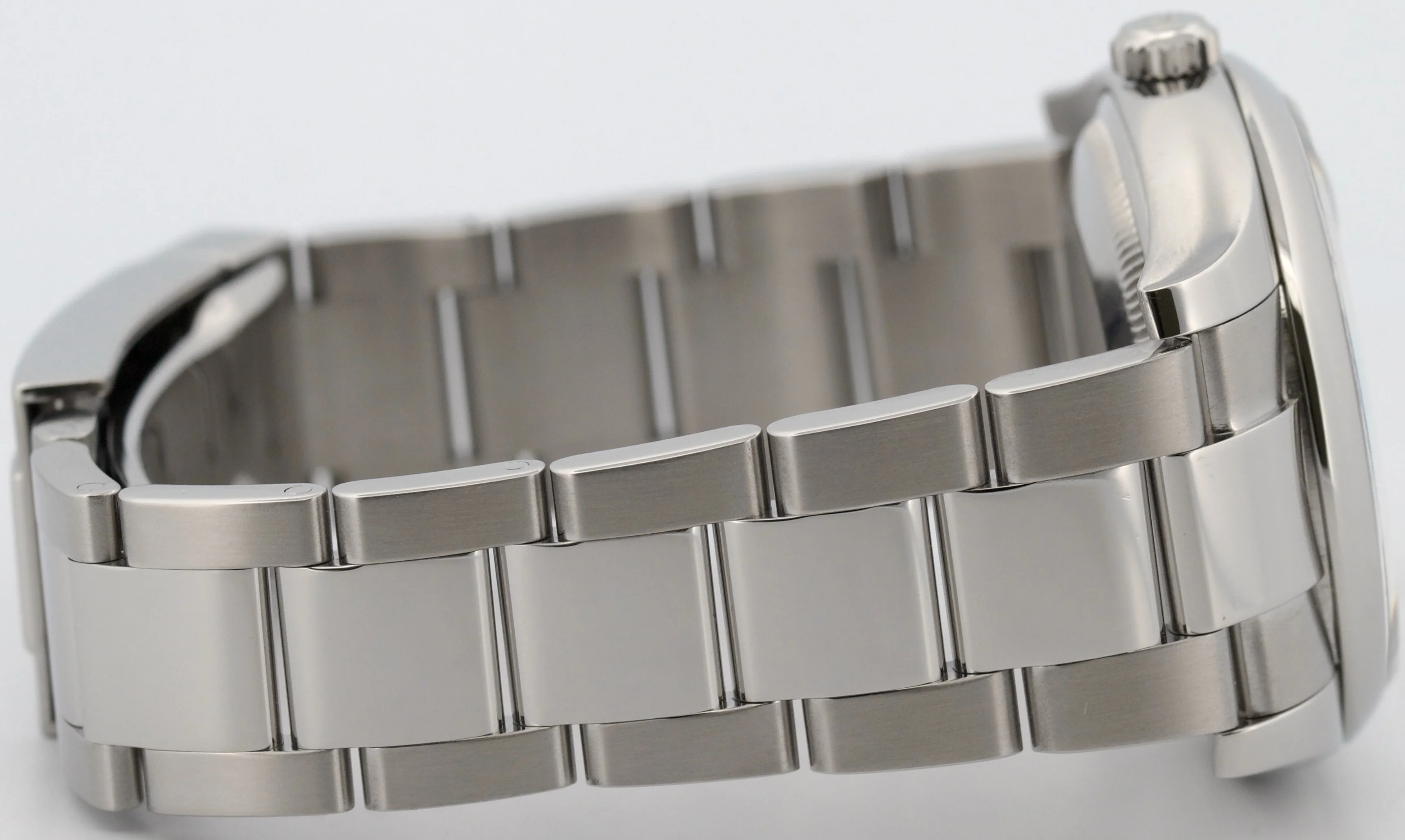 Rolex Oyster Perpetual Date 34mm SILVER Stainless Steel Oyster 115200 Watch - Image 8