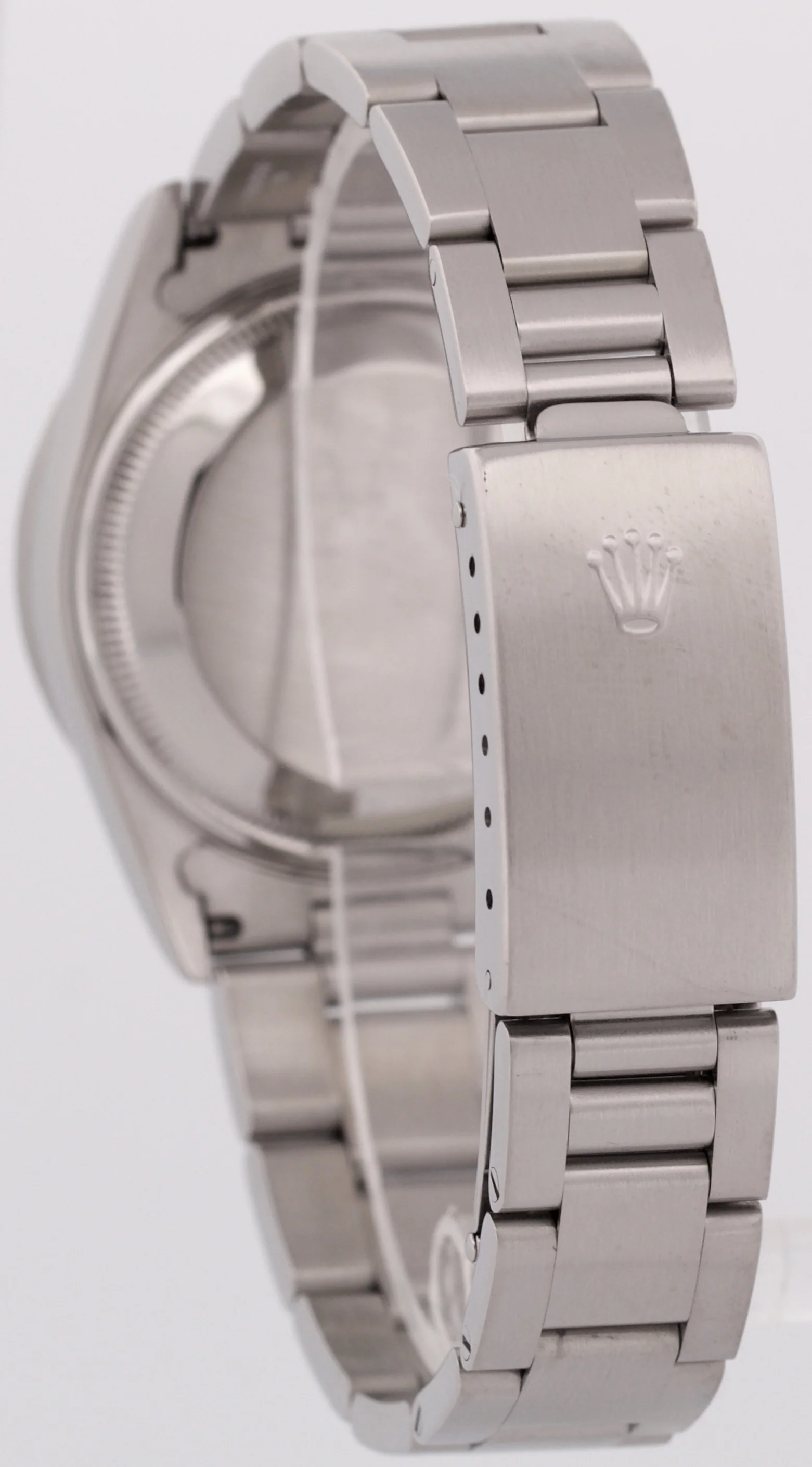 Rolex Oyster Perpetual Date 34mm SILVER Stainless Steel Oyster NO-HOLES 15210 - Image 5