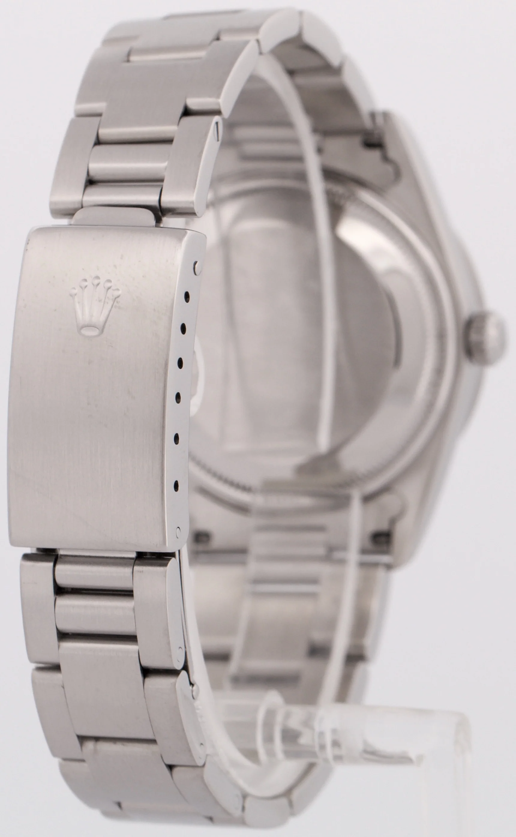 Rolex Oyster Perpetual Date 34mm SILVER Stainless Steel Oyster NO-HOLES 15210 - Image 6