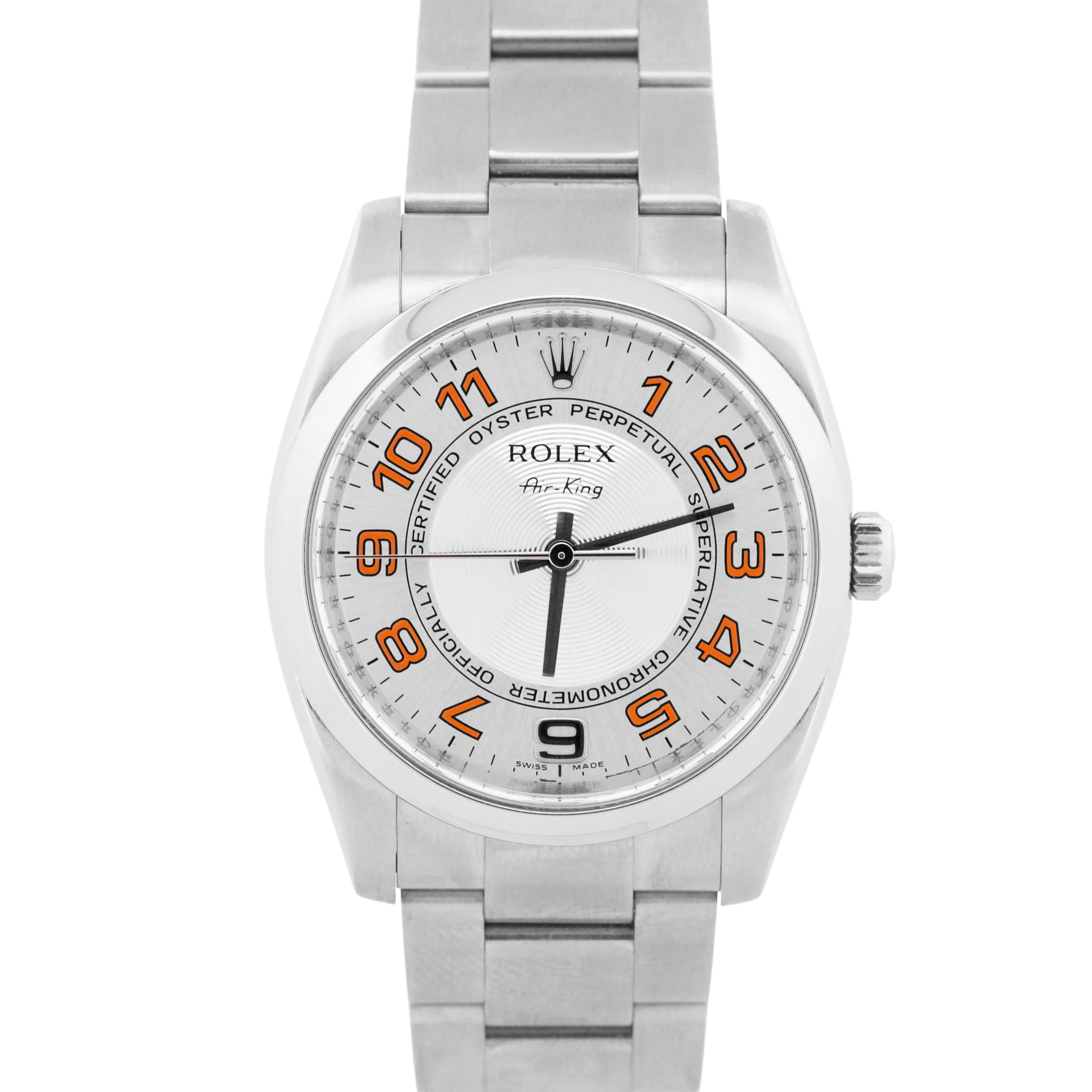 Rolex Oyster Perpetual SILVER CONCENTRIC Stainless Steel Automatic 34mm 114200