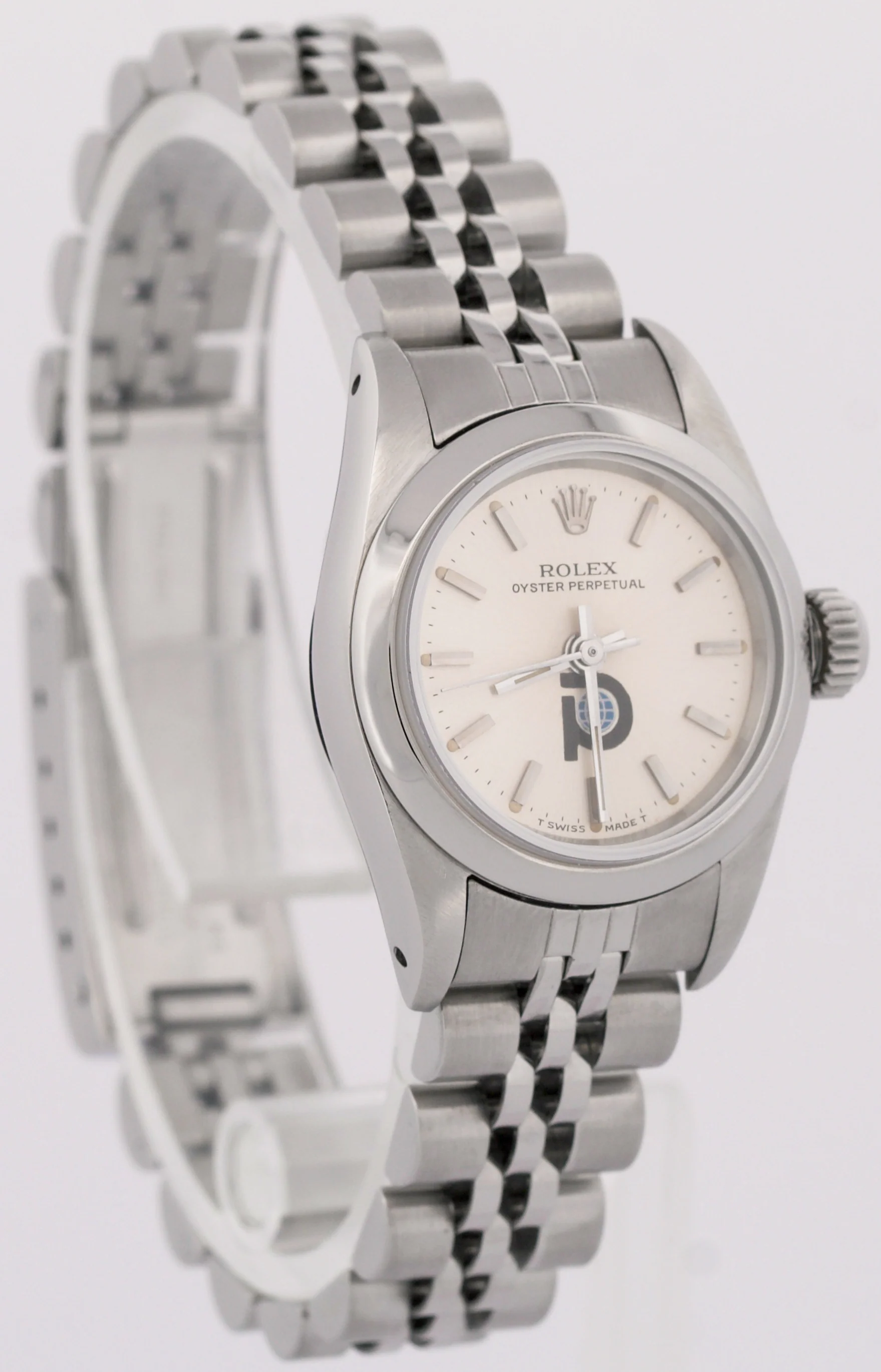 Rolex Oyster Perpetual Silver POOL INTAIRDRIL Steel Jubilee 24mm Watch 67180 BOX - Image 4