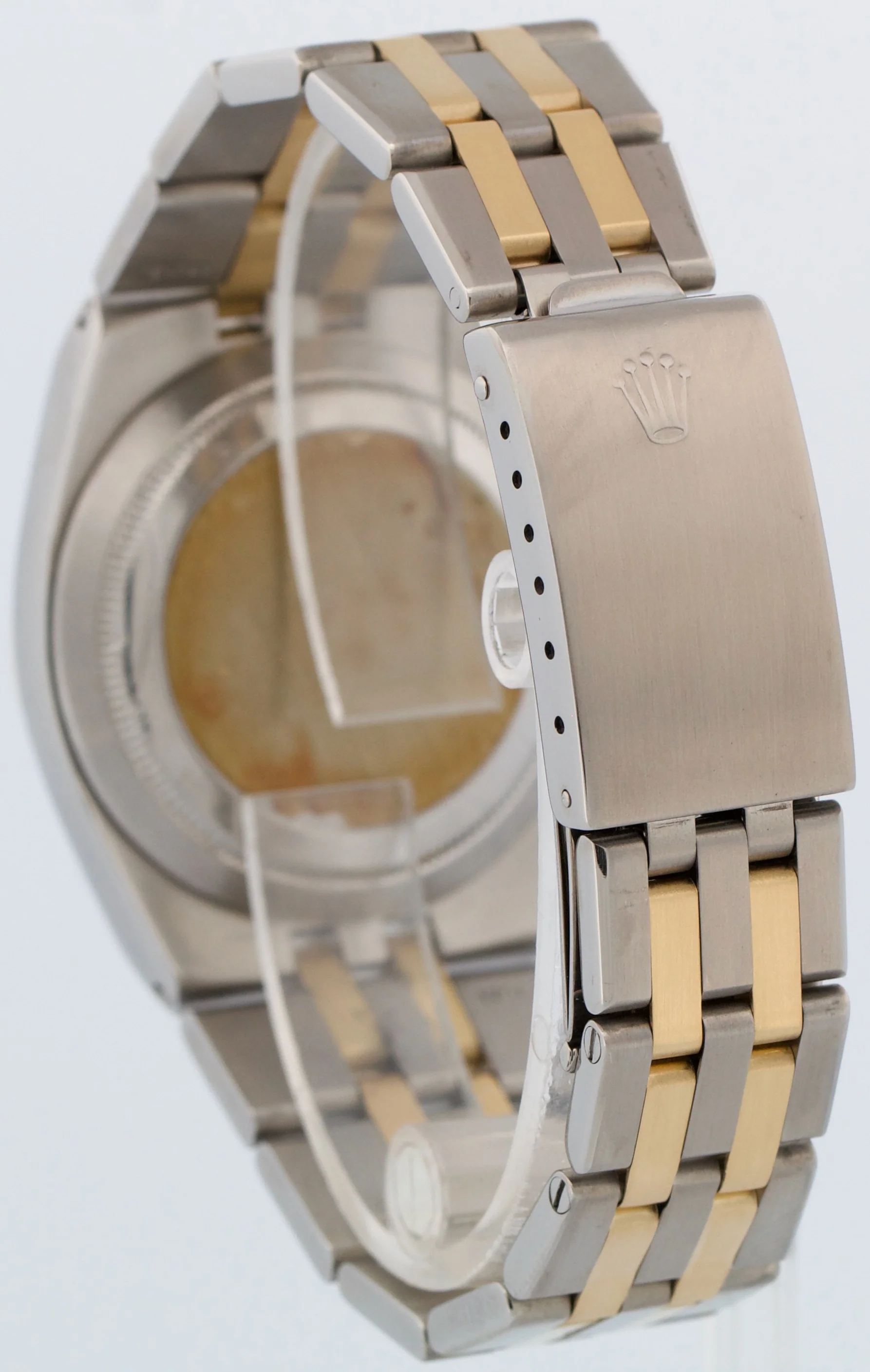 Rolex Oysterquartz DateJust 36mm BLUE Two-Tone 18K Yellow Gold Steel Watch 17013 - Image 5