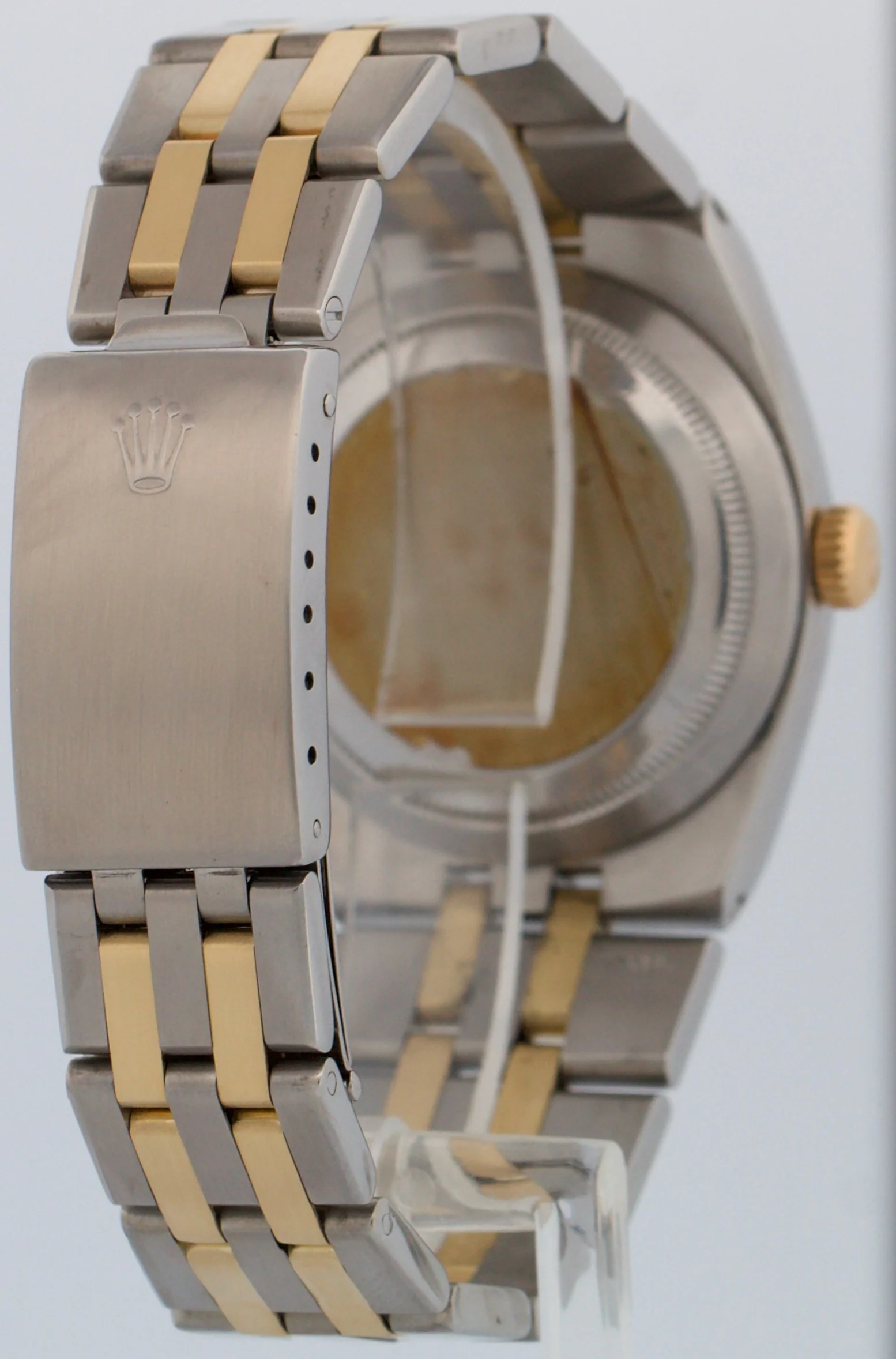 Rolex Oysterquartz DateJust 36mm BLUE Two-Tone 18K Yellow Gold Steel Watch 17013 - Image 6