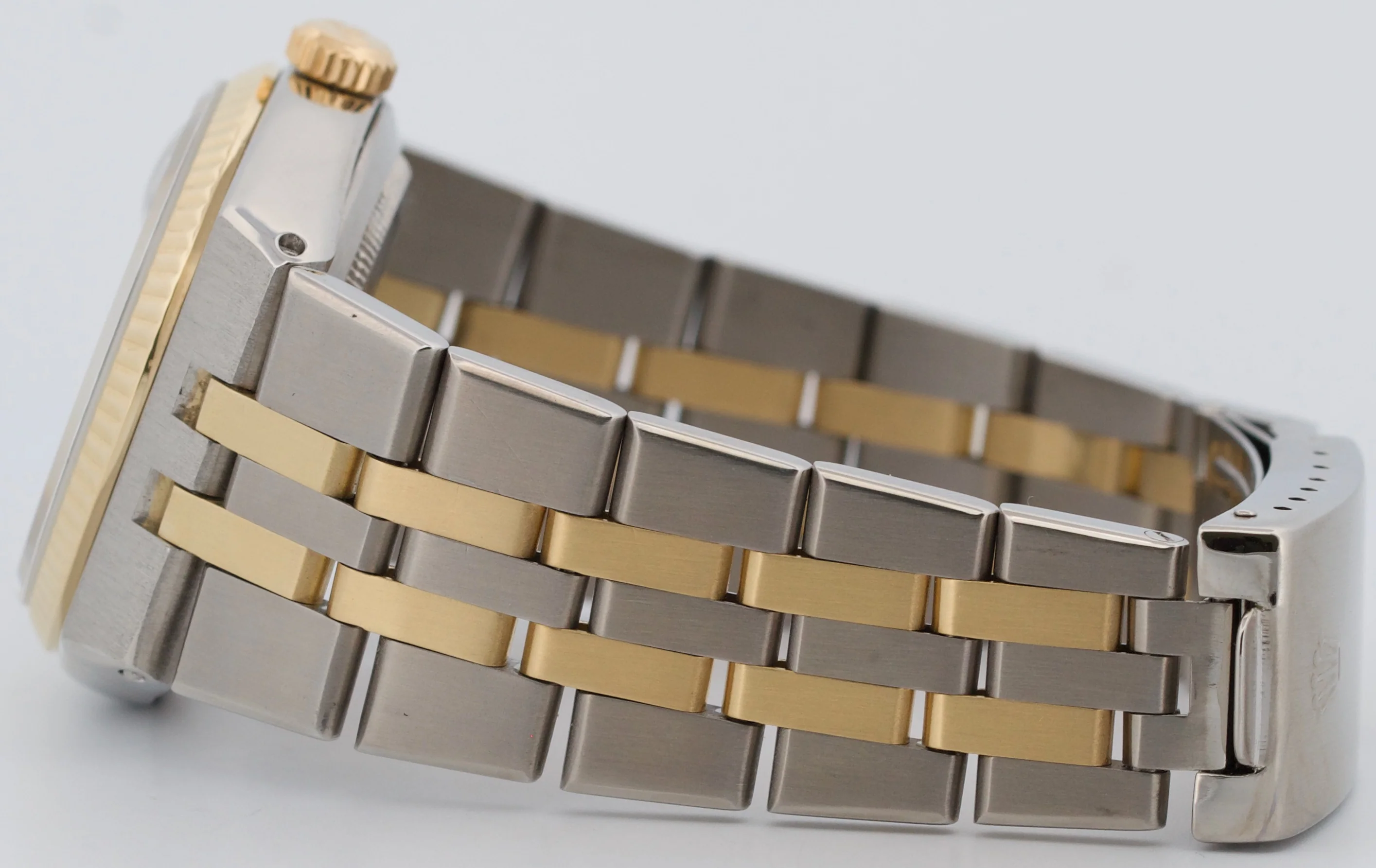 Rolex Oysterquartz DateJust 36mm BLUE Two-Tone 18K Yellow Gold Steel Watch 17013 - Image 7
