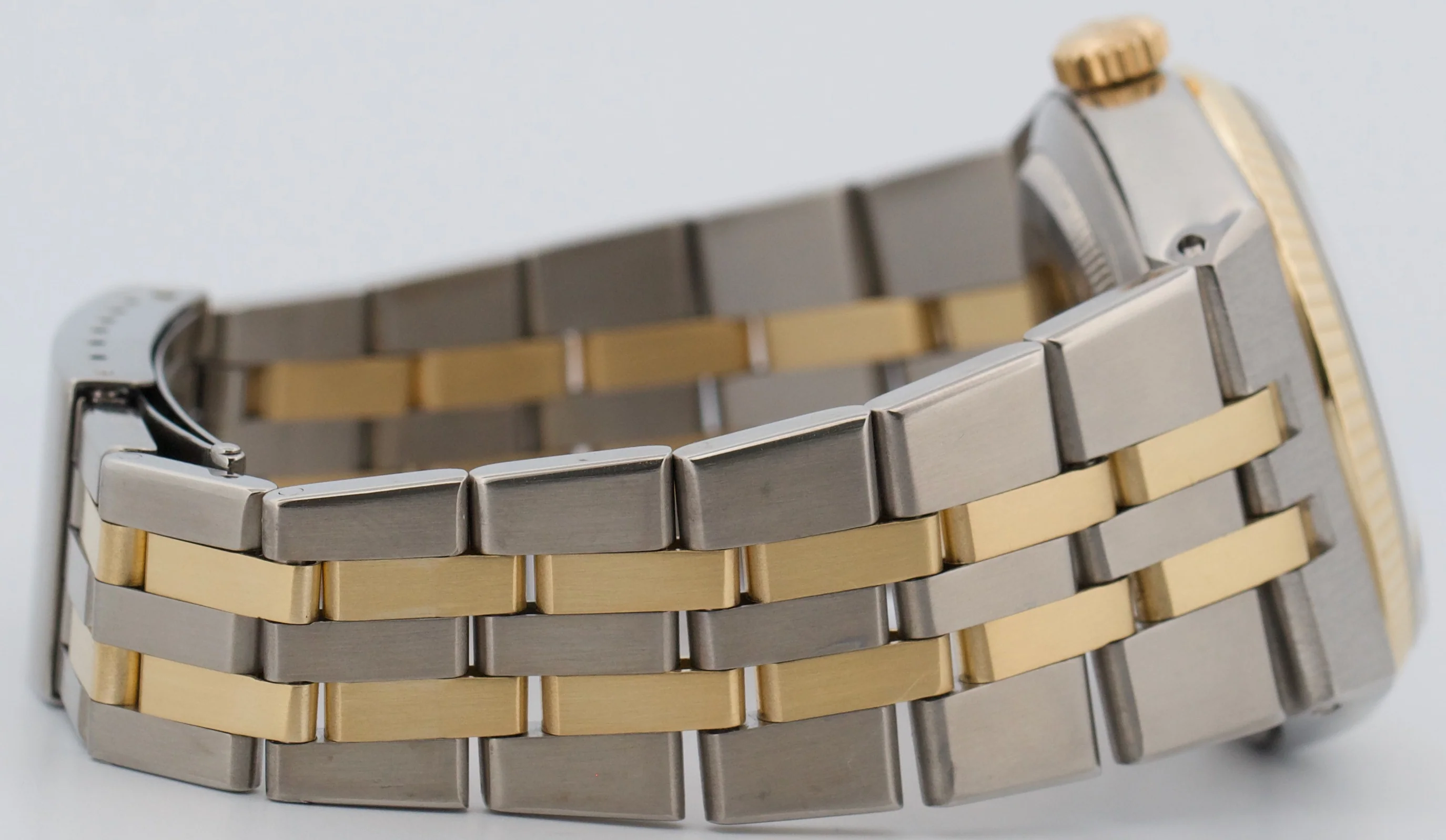 Rolex Oysterquartz DateJust 36mm BLUE Two-Tone 18K Yellow Gold Steel Watch 17013 - Image 8