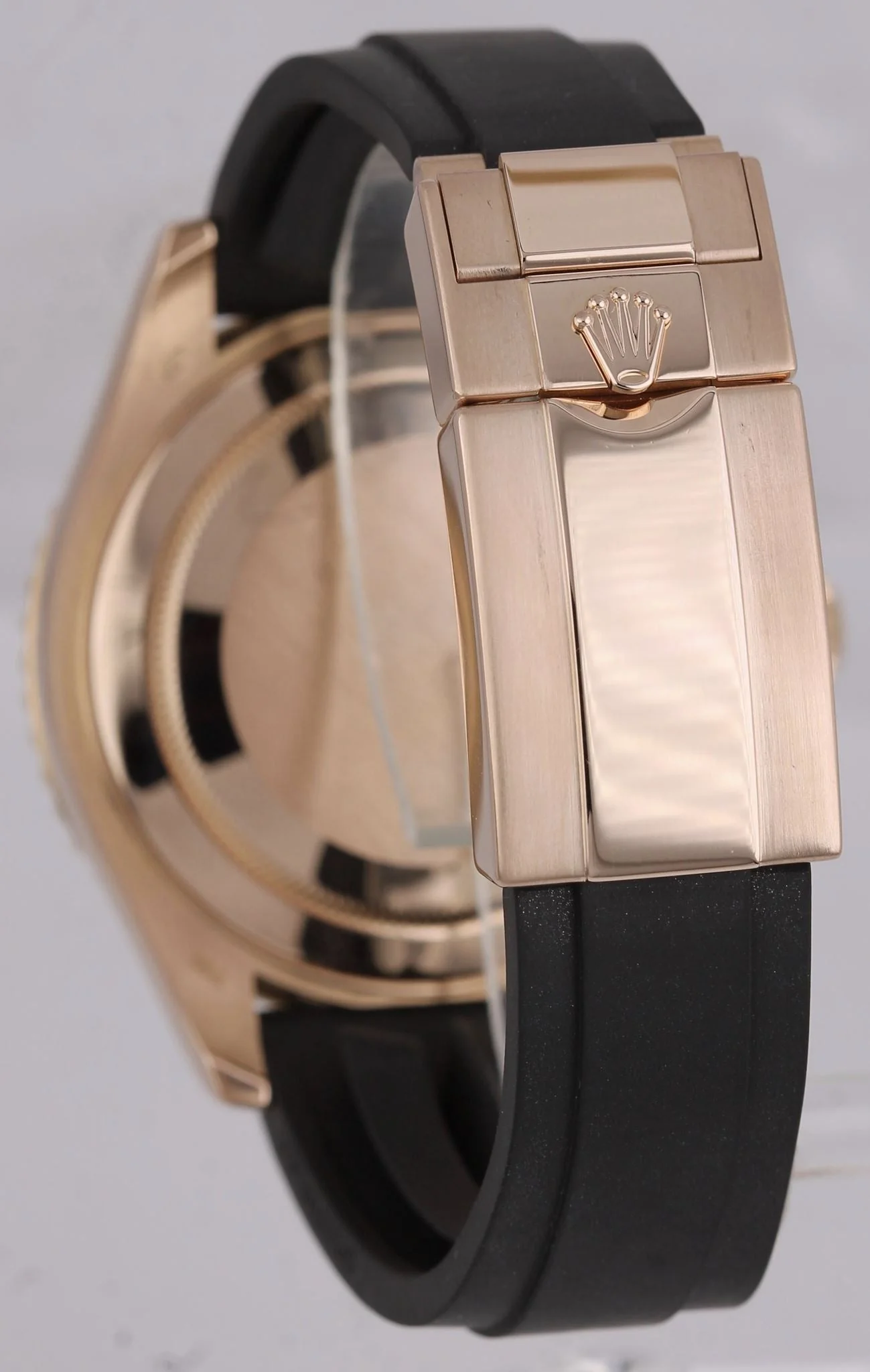 Rolex PAPERS Yacht-Master 18K EVEROSE GOLD Oysterflex 40mm Watch 116655 B+P - Image 5