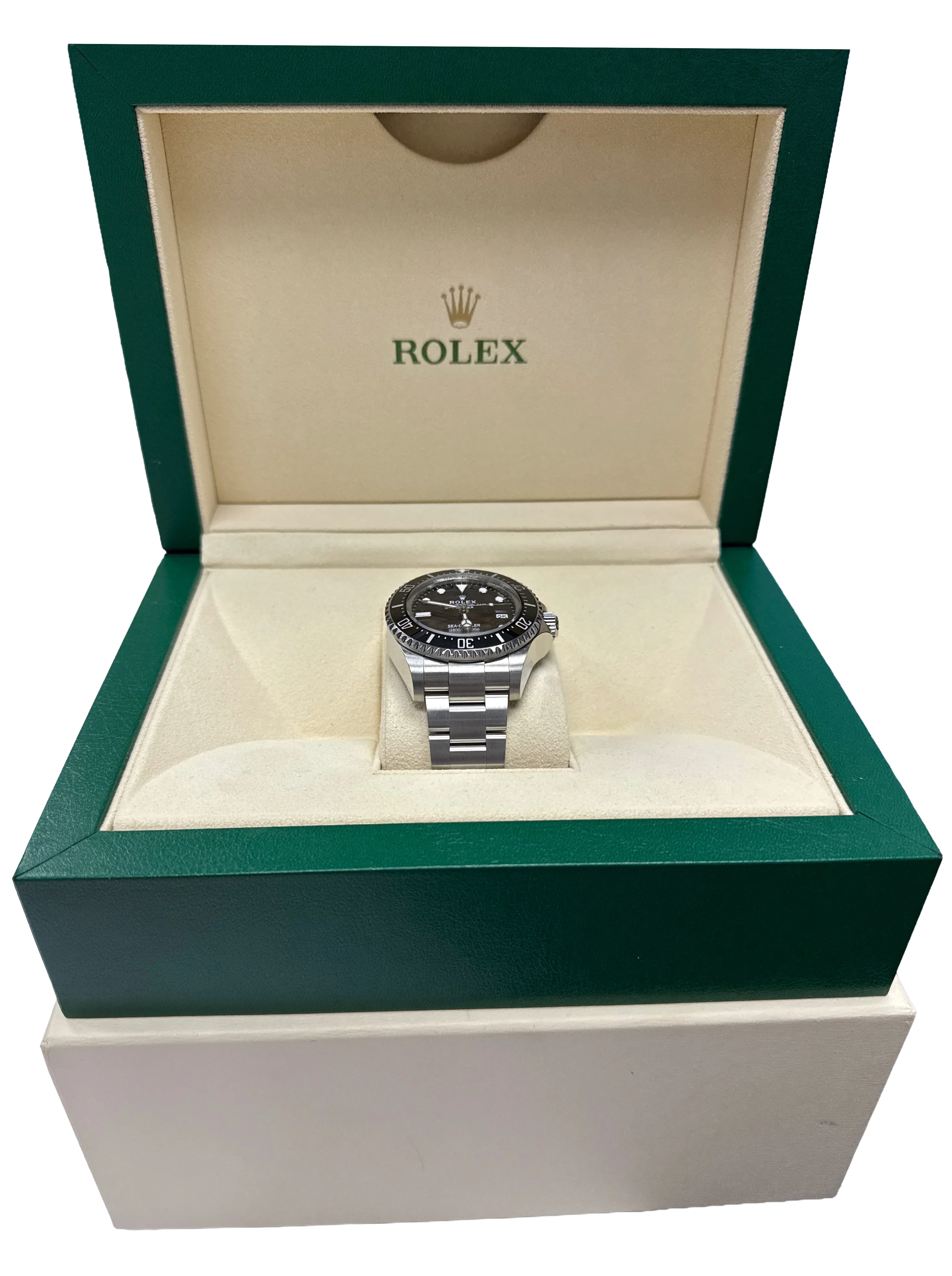 Rolex Sea-Dweller Deepsea BLACK Ceramic Stainless Steel Dive 44mm 136660 BOX - Image 2