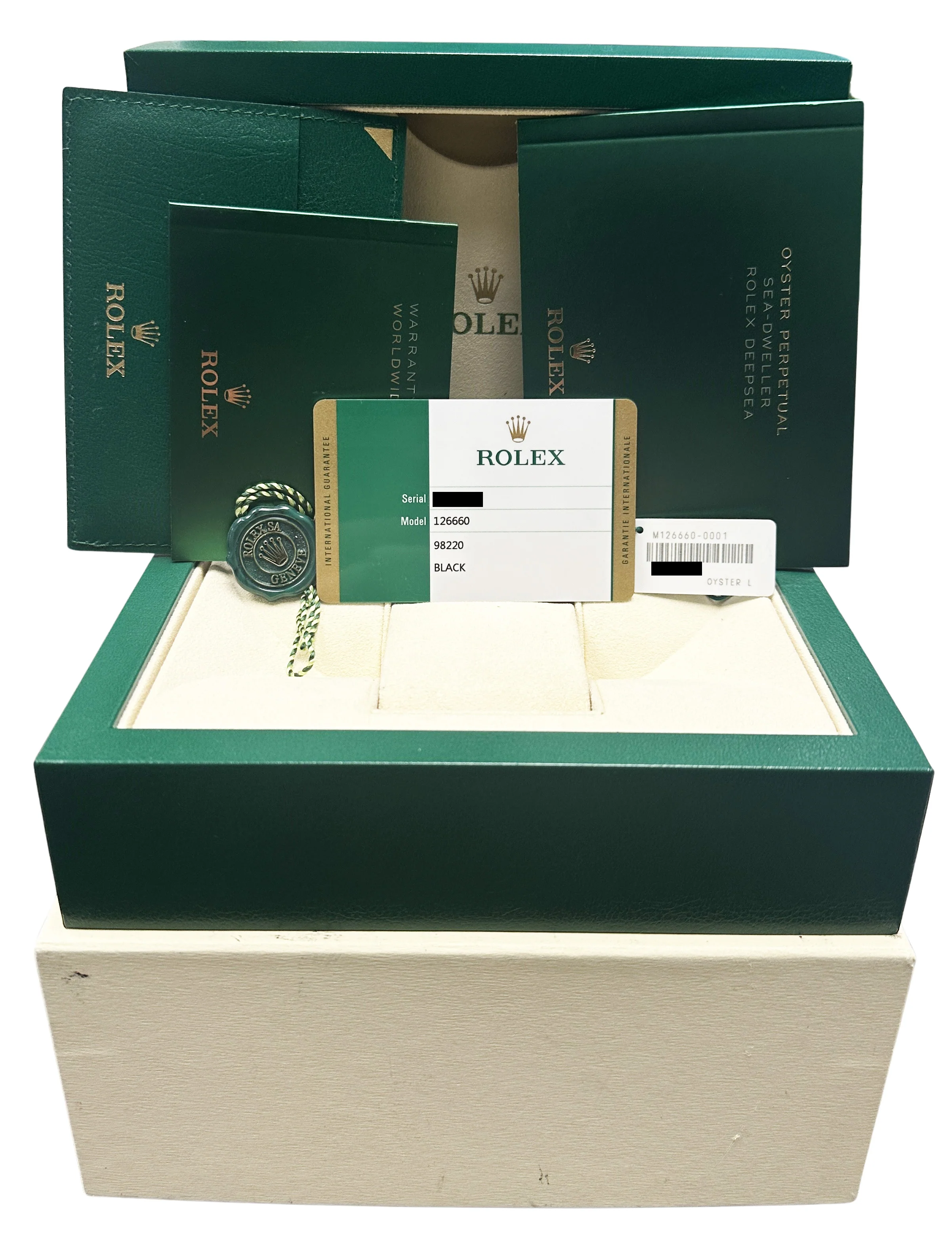Rolex Sea-Dweller Deepsea PAPERS Stainless Steel Black 44mm 126660 Watch BOX - Image 2