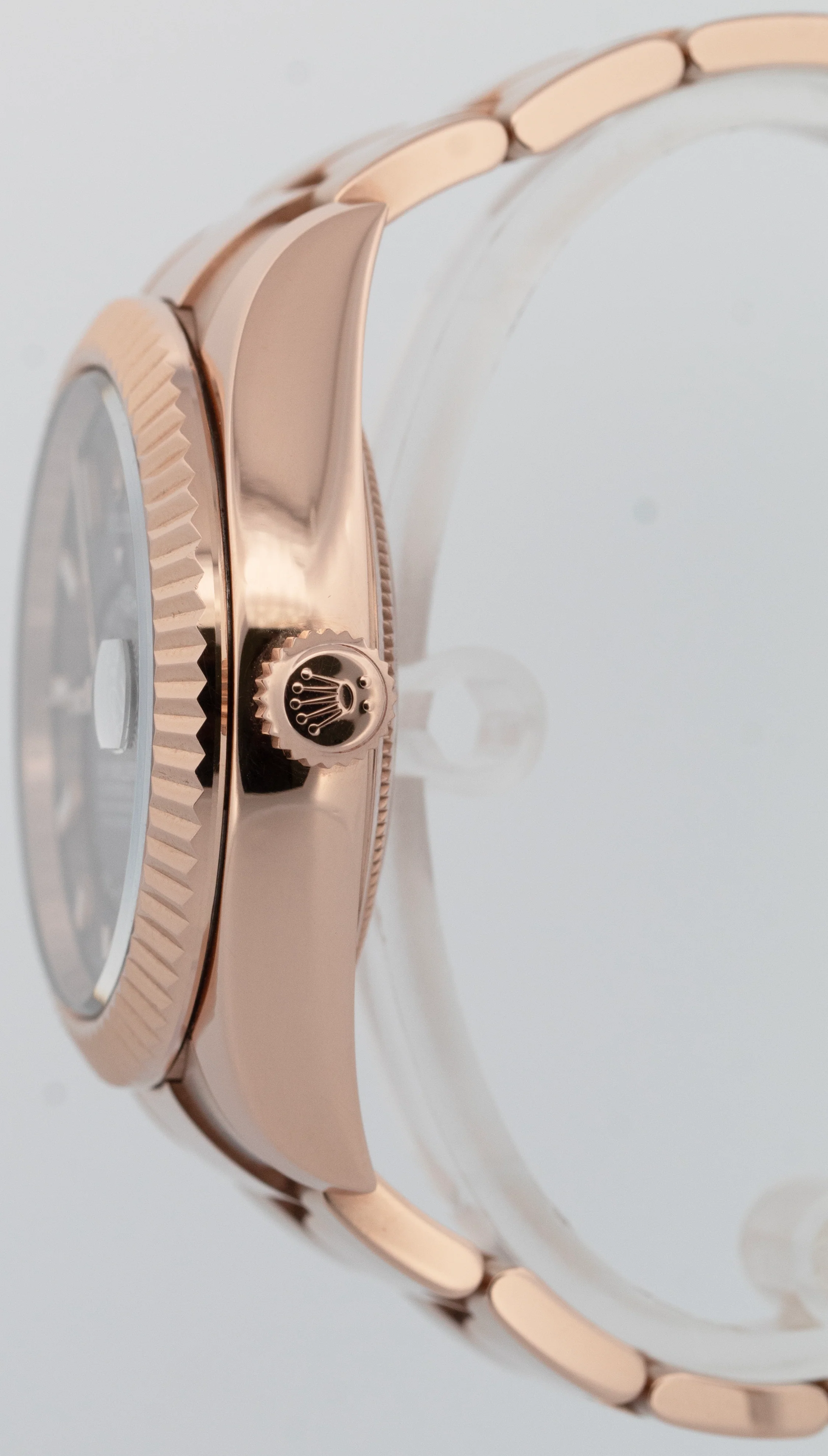 Rolex Sky-Dweller 18K Rose Gold BLUE GREEN 42mm Fluted Oyster Watch 336935 BOX - Image 3