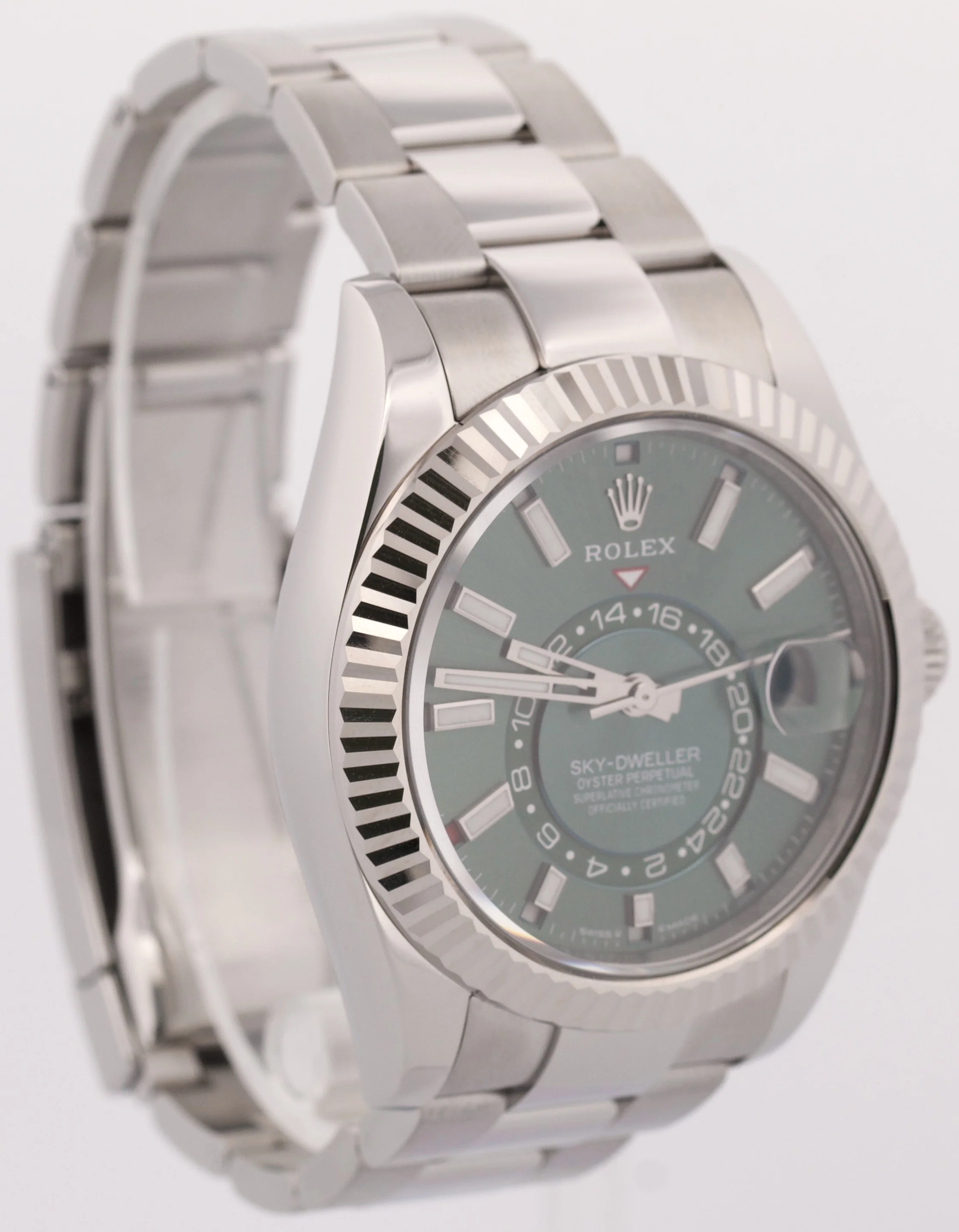 Rolex Sky-Dweller MINT GREEN 42mm Stainless Steel 18K Gold OYSTER 18K 336934 - Image 3