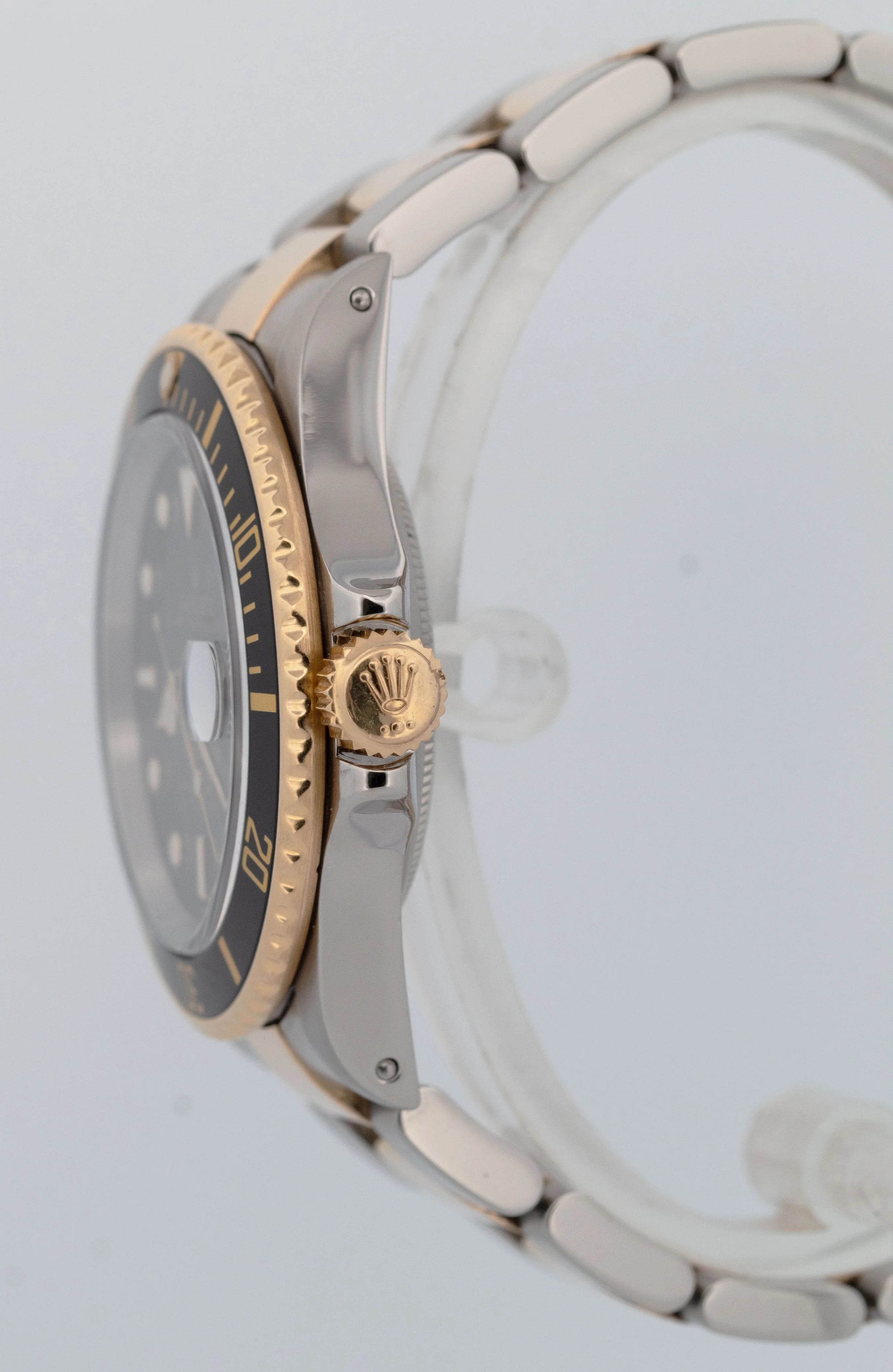 Rolex Submariner Date 18K GOLD BUCKLE Black Two-Tone Stainless 40mm 16803 Watch - Image 3