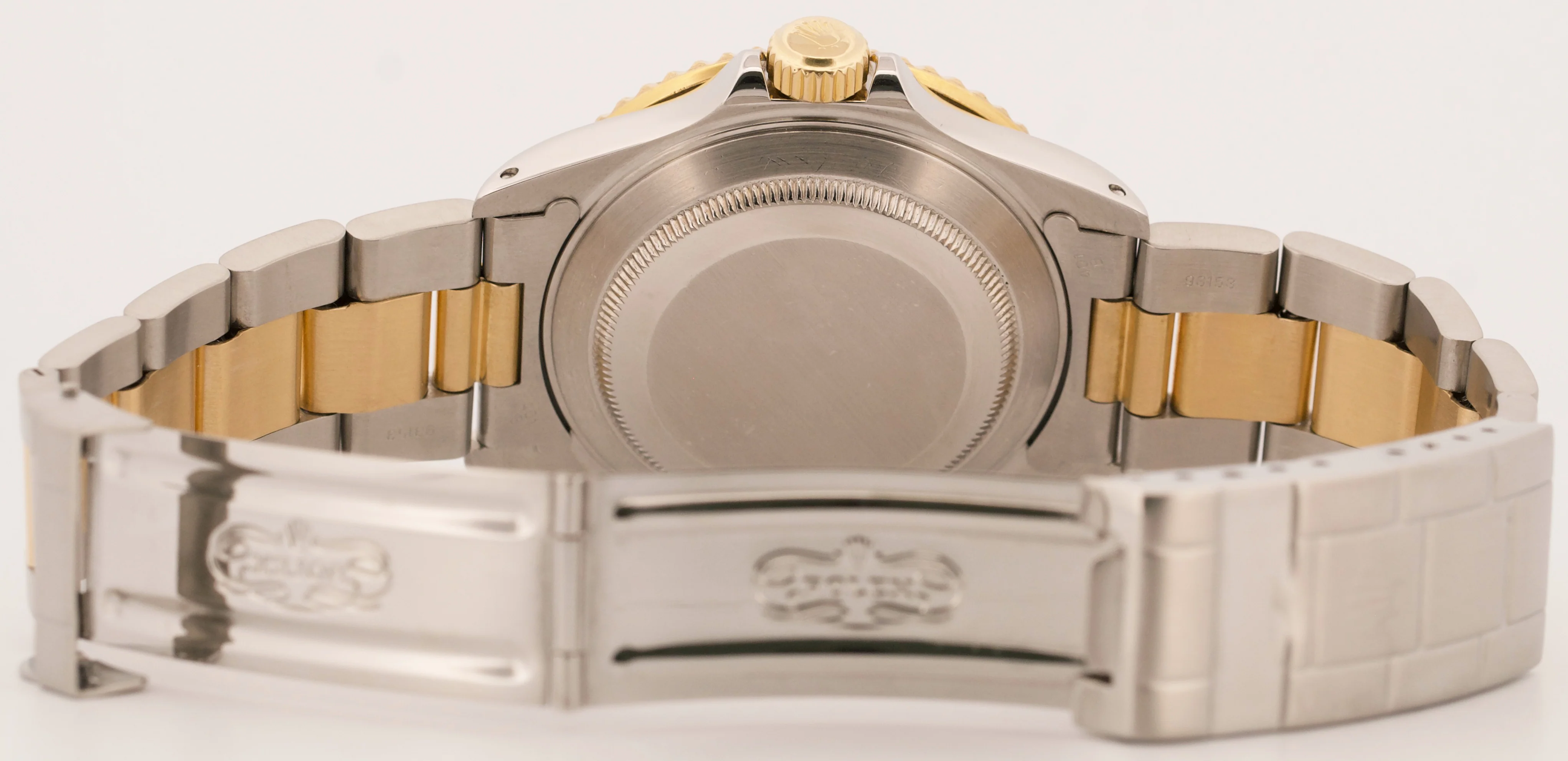 Rolex Submariner Date 40mm BLACK 18K Yellow Gold Stainless Steel 16613 Watch - Image 9