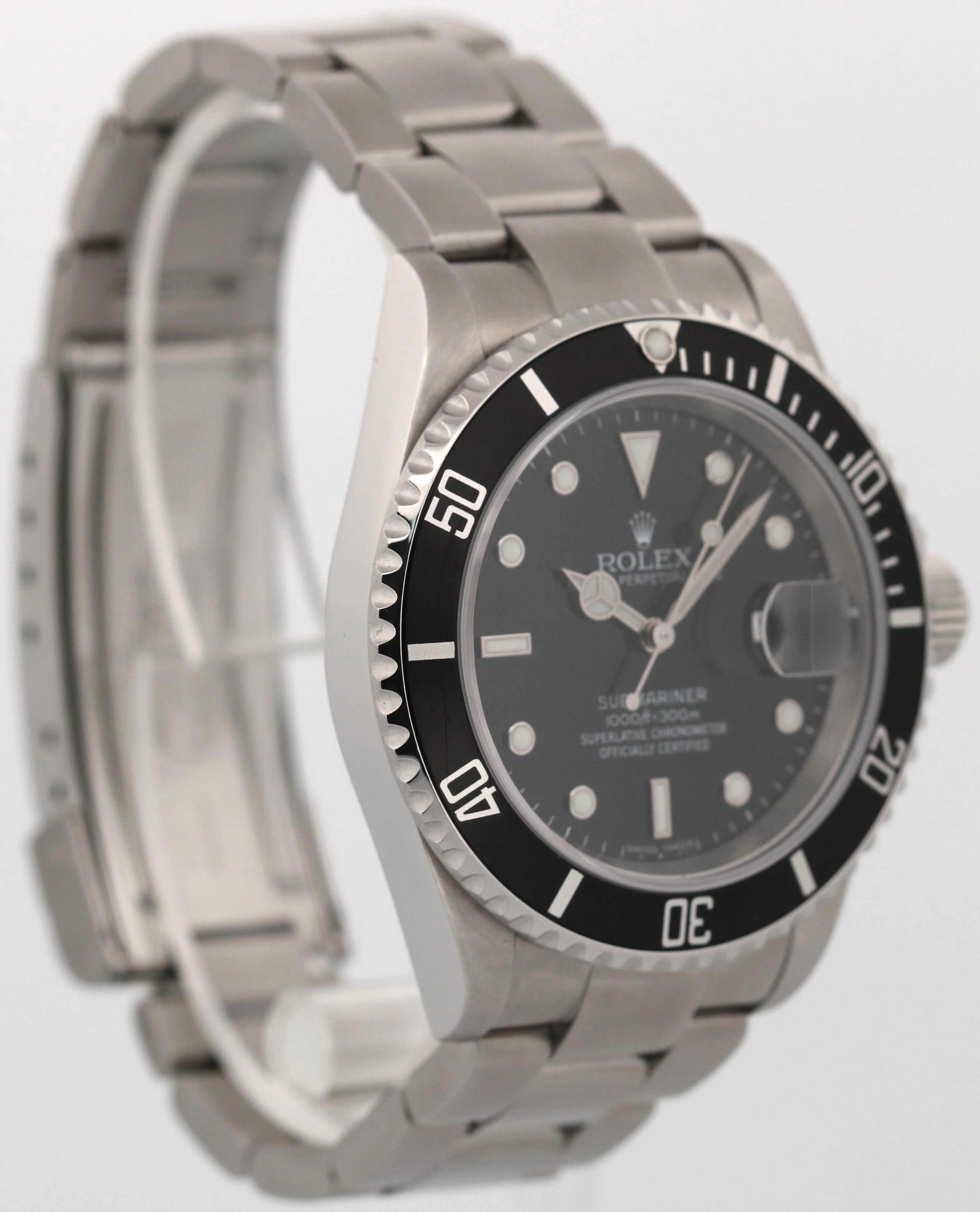 Rolex Submariner Date 16610 40mm Black NO-HOLES CASE Z-Serial 2007 Steel Watch - Image 3