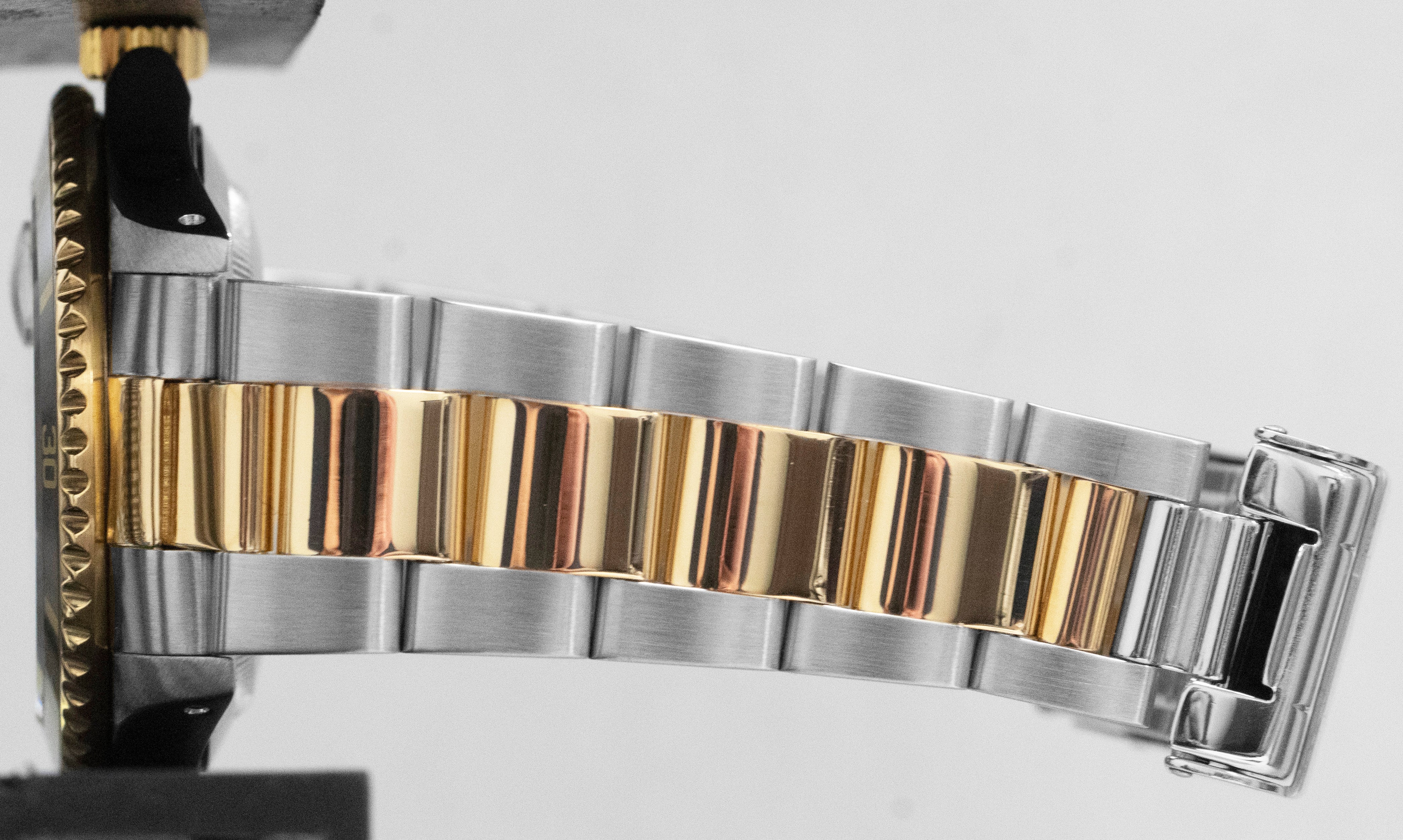 Rolex Submariner Date 40mm BLACK Two-Tone 18K Yellow Gold Steel 16613 LN Watch - Image 9