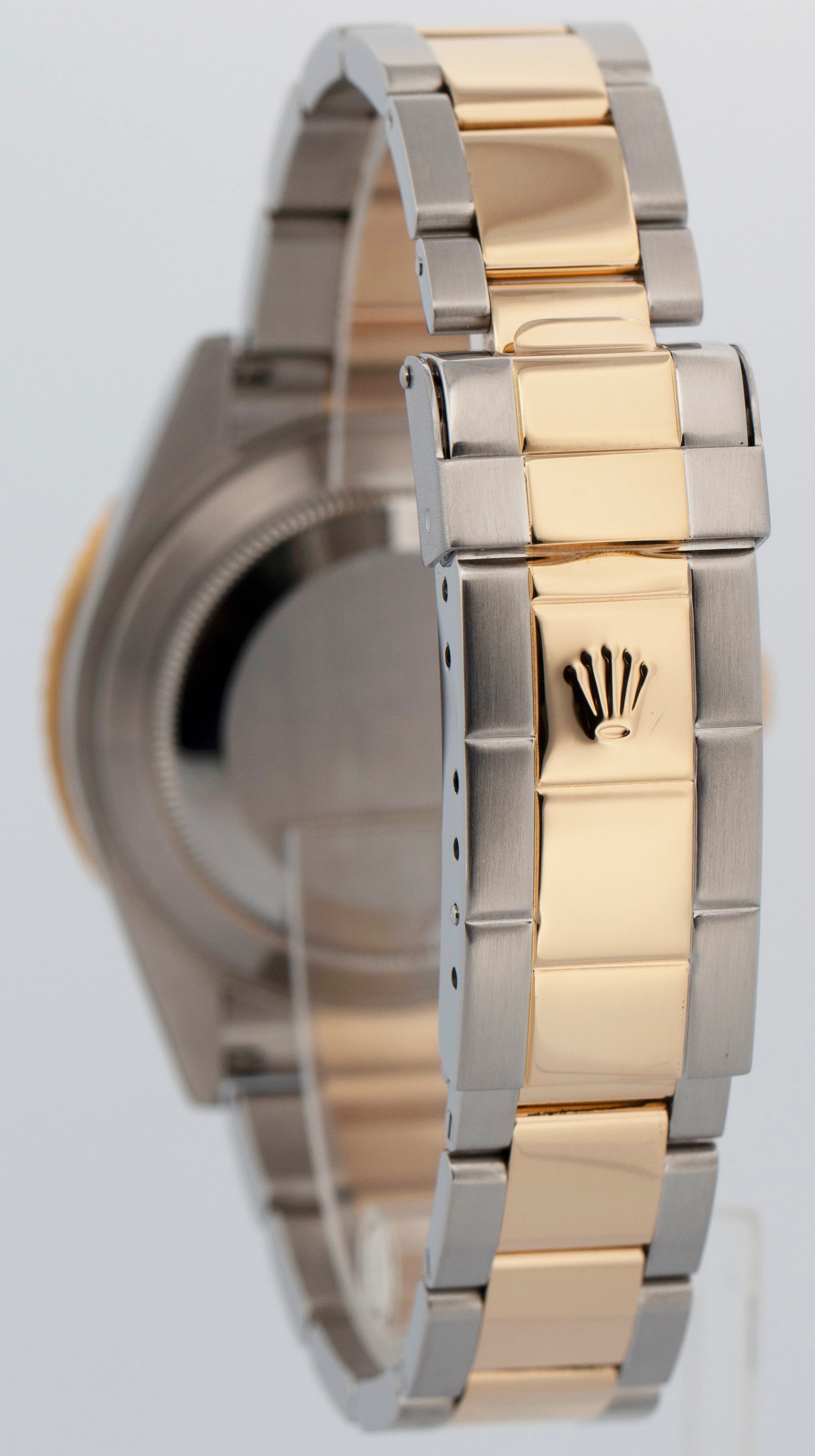 Rolex Submariner Date 40mm BLUE 18K Gold REHAUT No-Holes Steel 16613 Watch - Image 6
