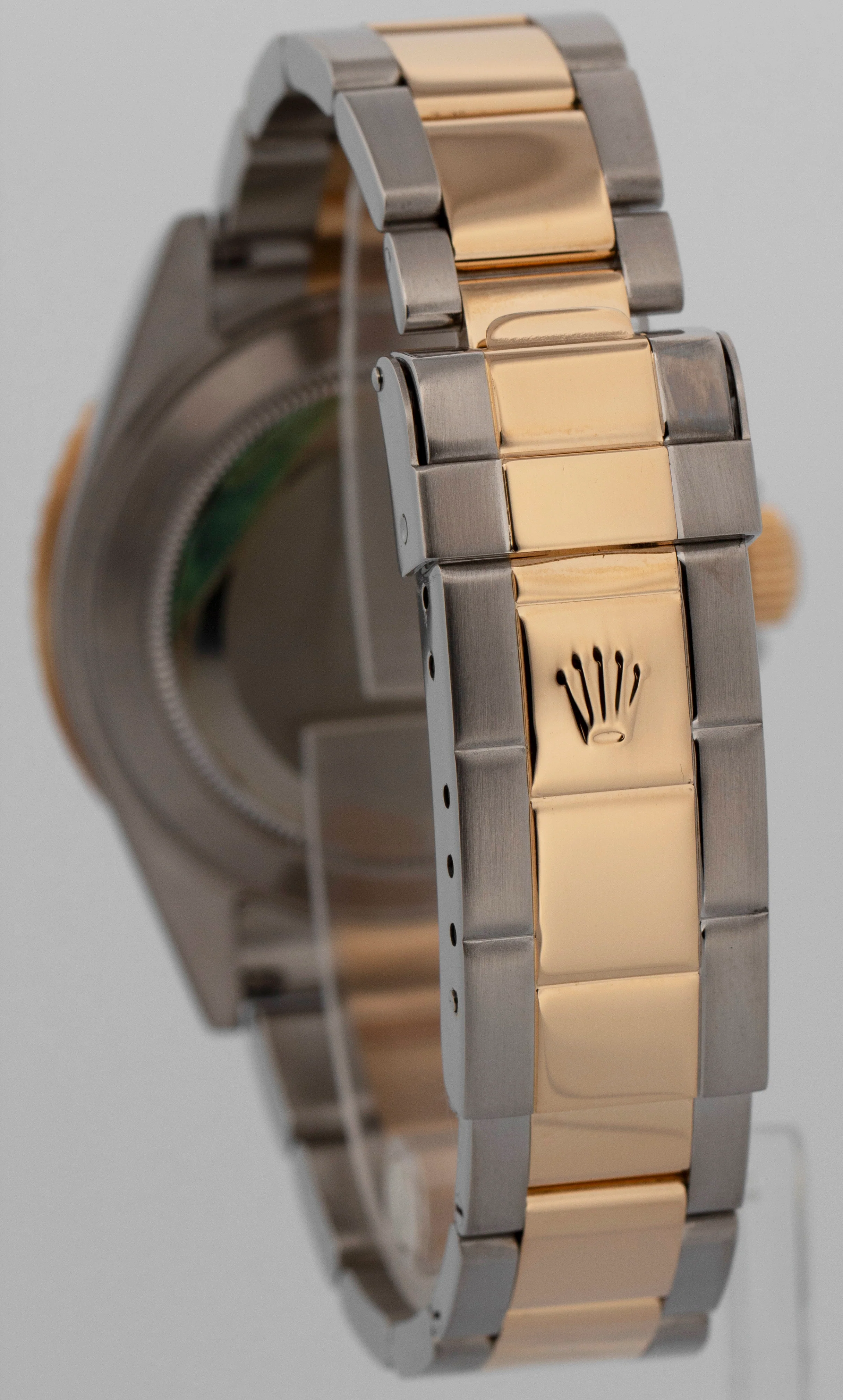 Rolex Submariner Date 40mm BLUE 18K Gold No-Holes GOLD BUCKLE Steel 16613 Watch - Image 5