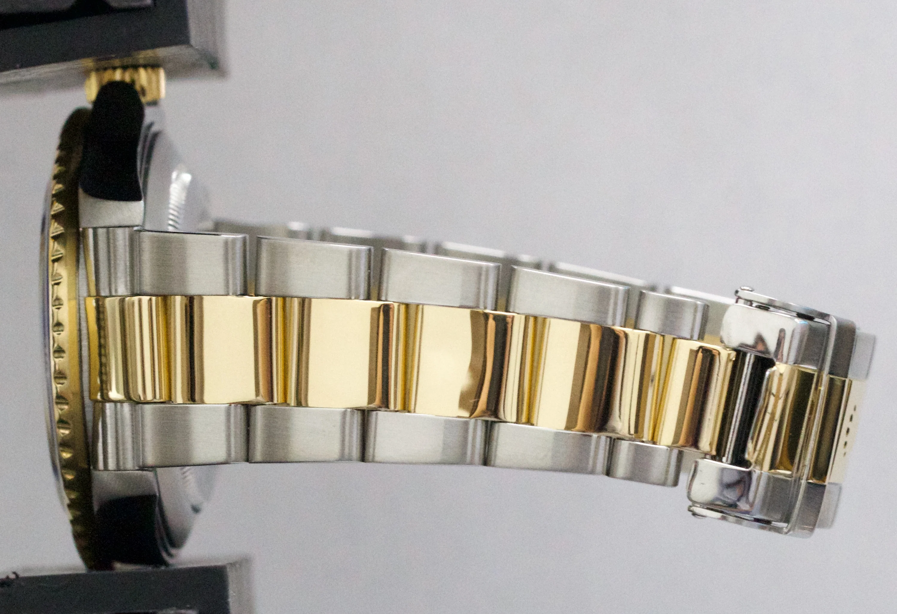 Rolex Submariner Date 40mm BLUE 18K Gold No-Holes Steel GOLD BUCKLE 16613 Watch - Image 10