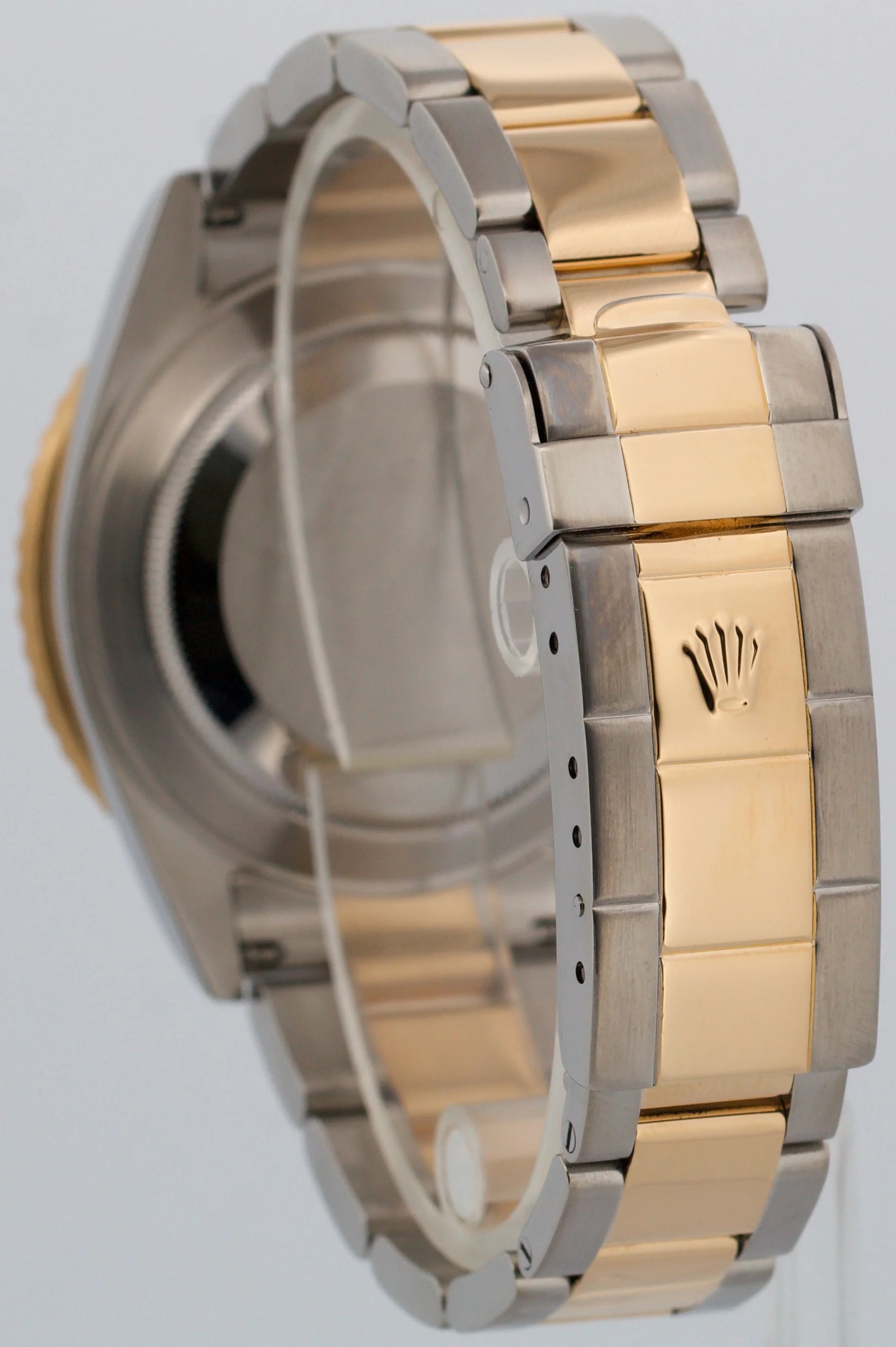 Rolex Submariner Date 40mm BLUE 18K Gold No-Holes Steel GOLD BUCKLE 16613 Watch - Image 5