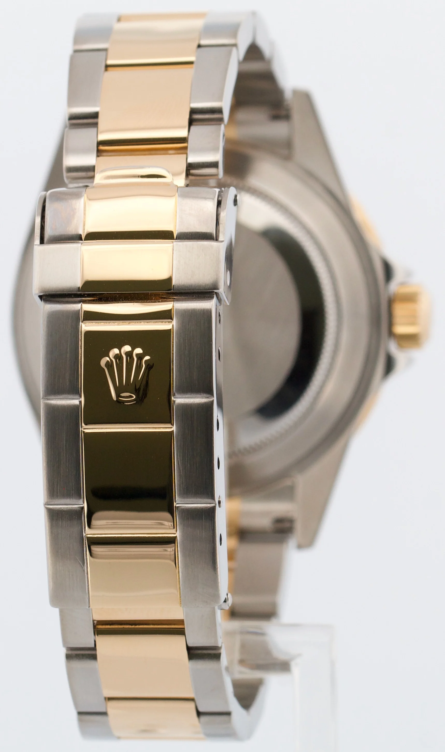 Rolex Submariner Date 40mm BLUE 18K Gold No-Holes Steel GOLD BUCKLE 16613 Watch - Image 6