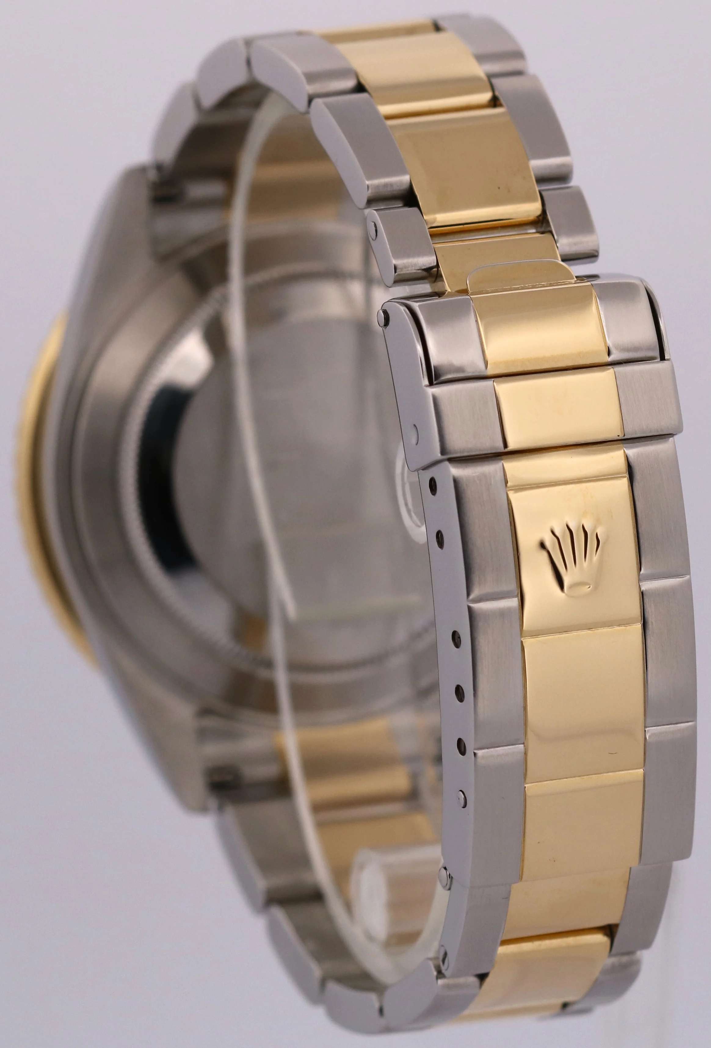 Rolex Submariner Date 40mm Blue NO-HOLES Stainless Steel 18K GOLD BUCKLE 16613 - Image 5